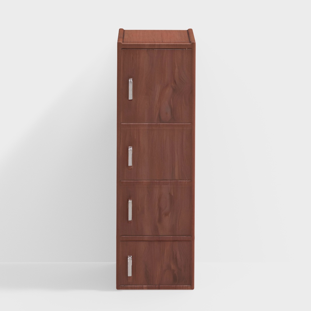 Albert Engineered Wood 4 Tier Cabinet in Cherry Br3D模型