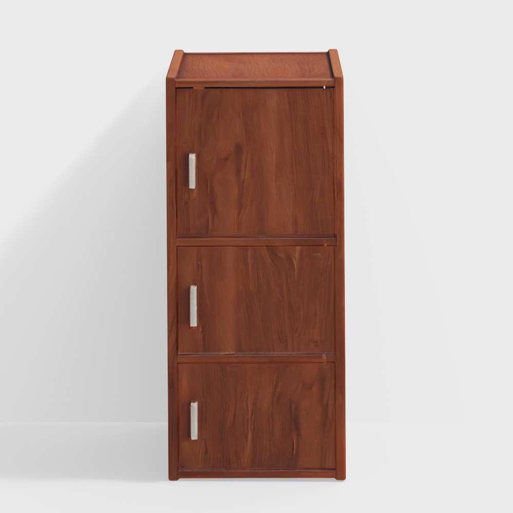Albert Engineered Wood 3 Tier Cabinet in Oak Colou3D模型