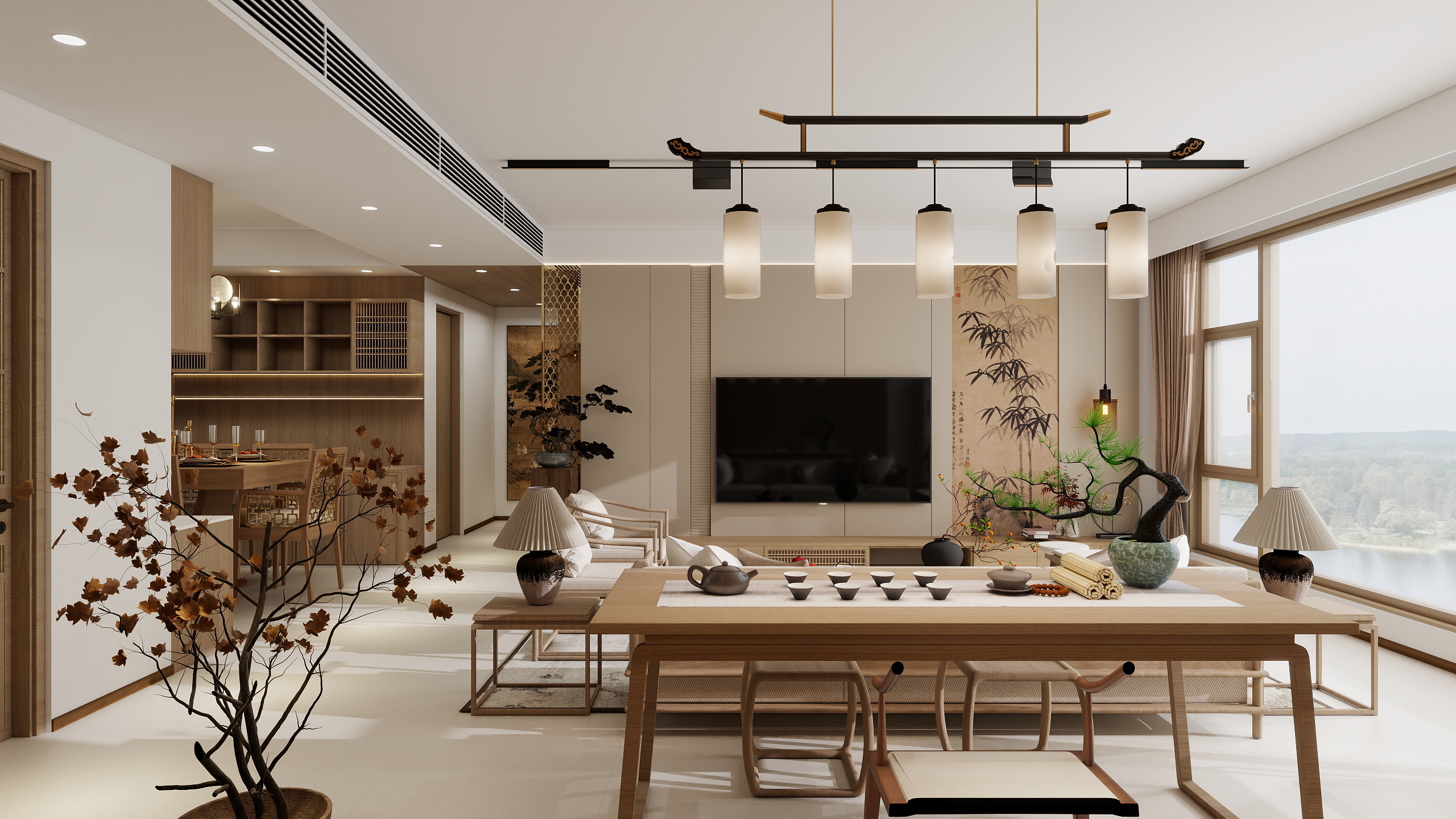 单文迪-124㎡3室装修效果图