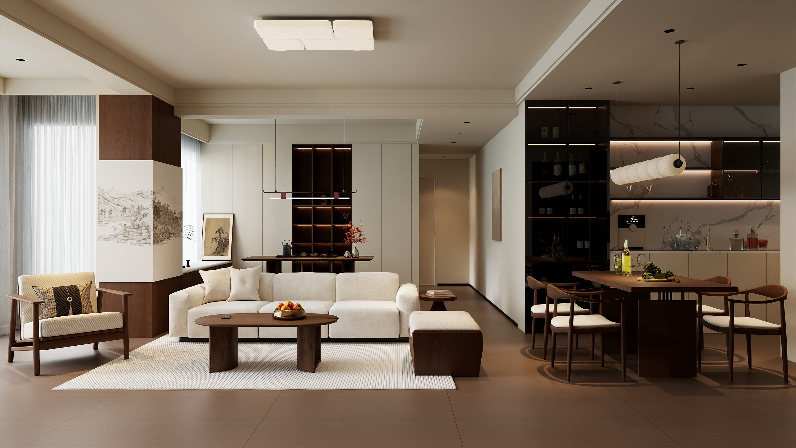 方源设计-新中式宋式设计装修效果图