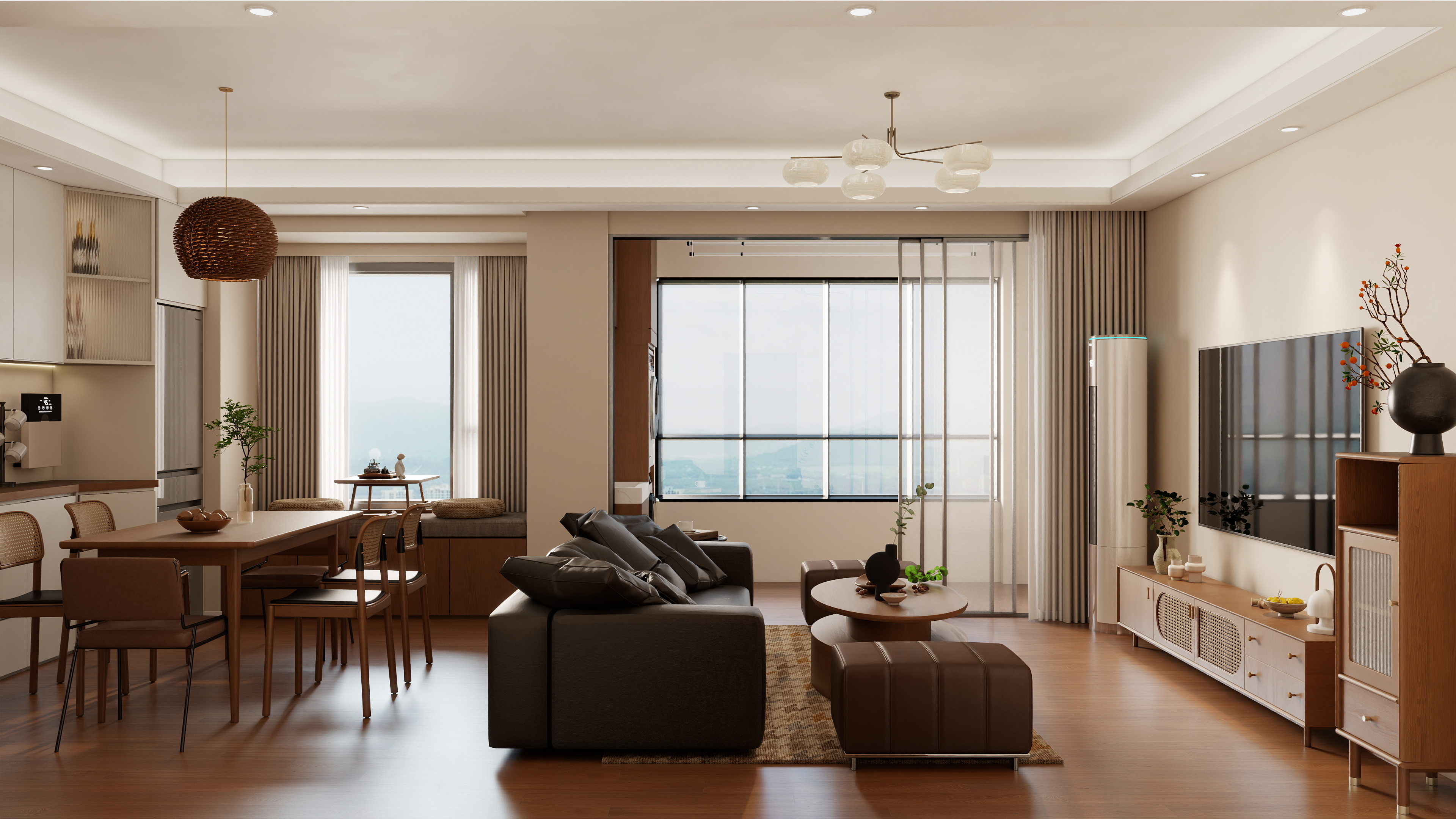 庄育霖-悦享花醍103平复古风3室-装修设计方案