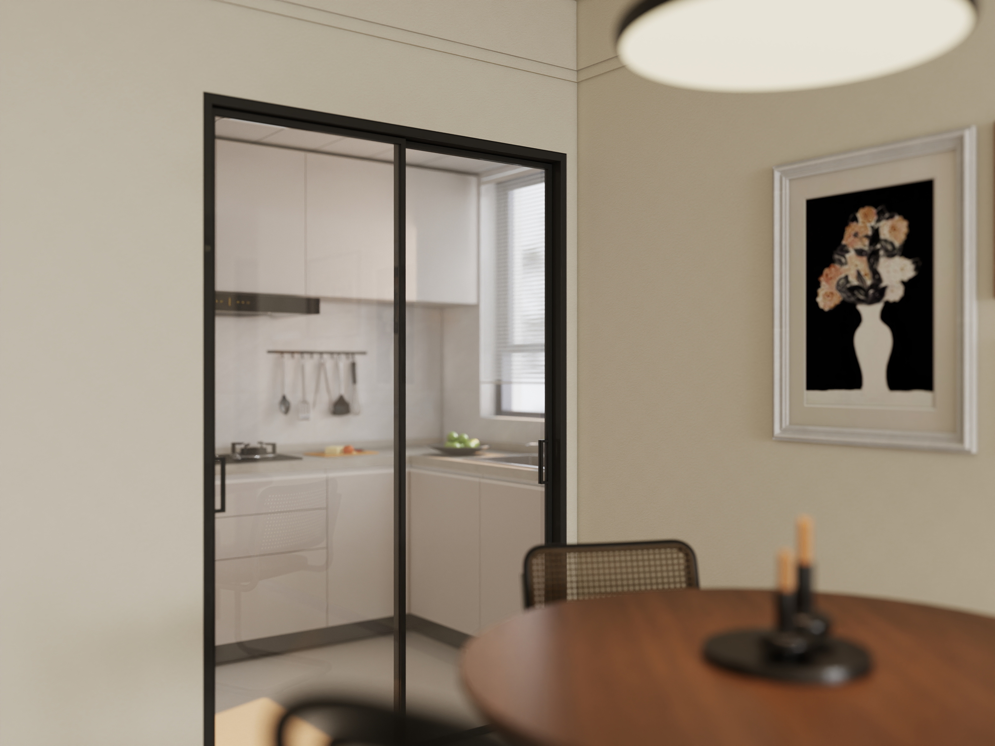 想当一个画家-新派滨河湾现代简约104㎡3室装修效果图