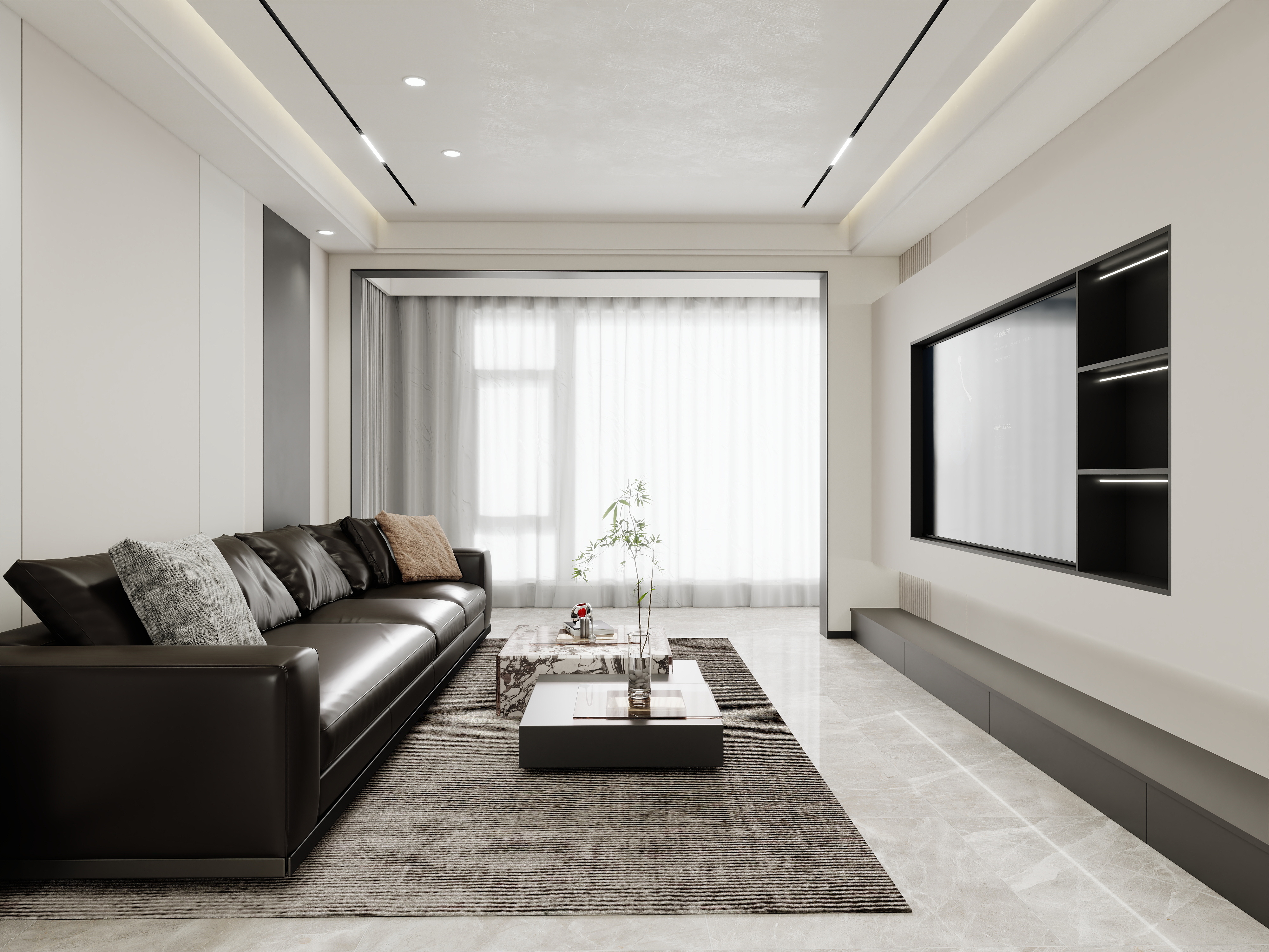 壹诺设计工作室-115㎡4室-现代简约装修效果图