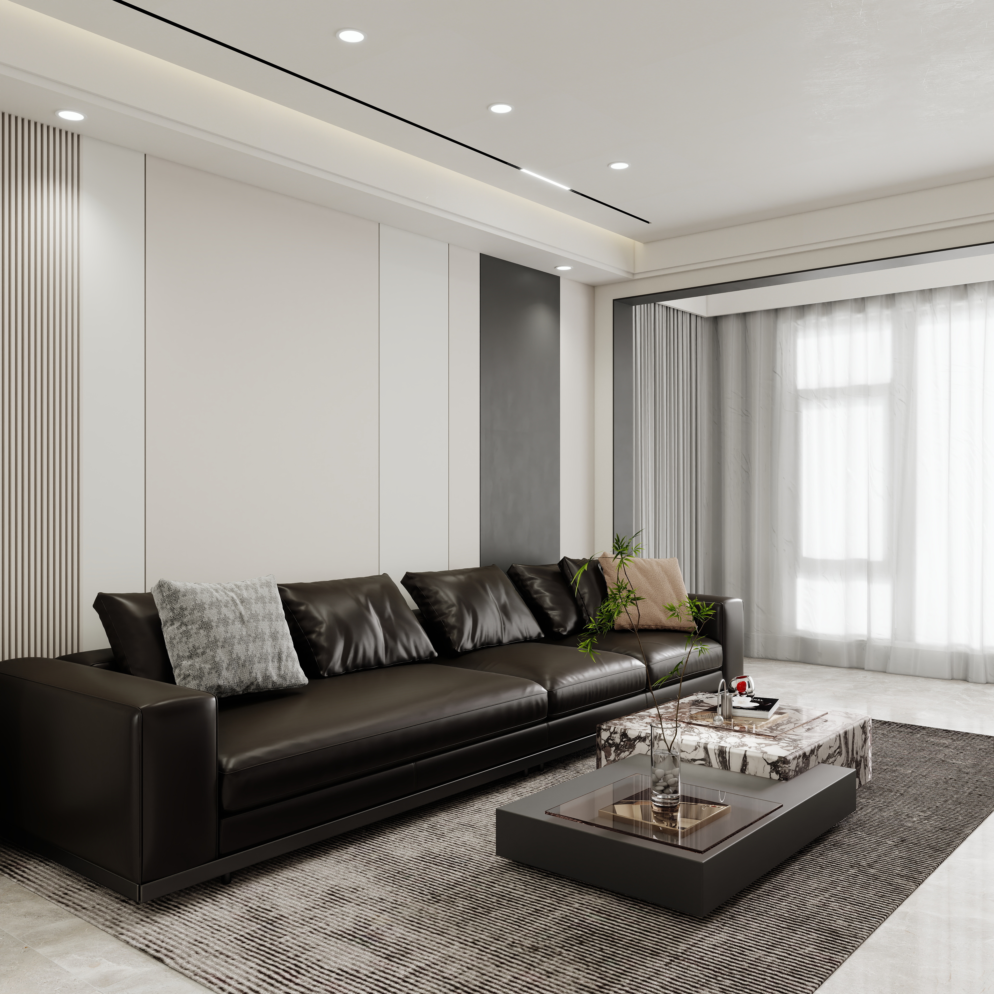 壹诺设计工作室-115㎡4室-现代简约装修效果图