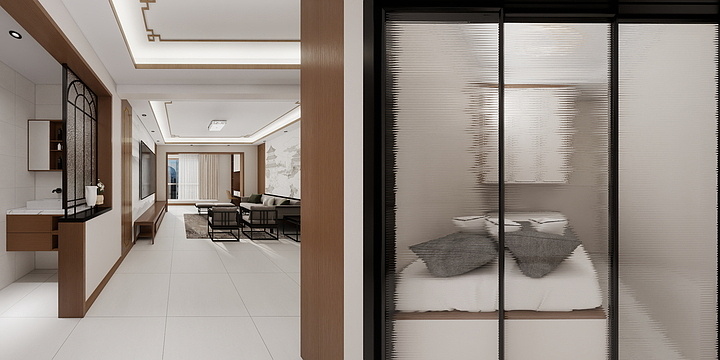 设计吗喽-丝路名都131平-装修设计方案