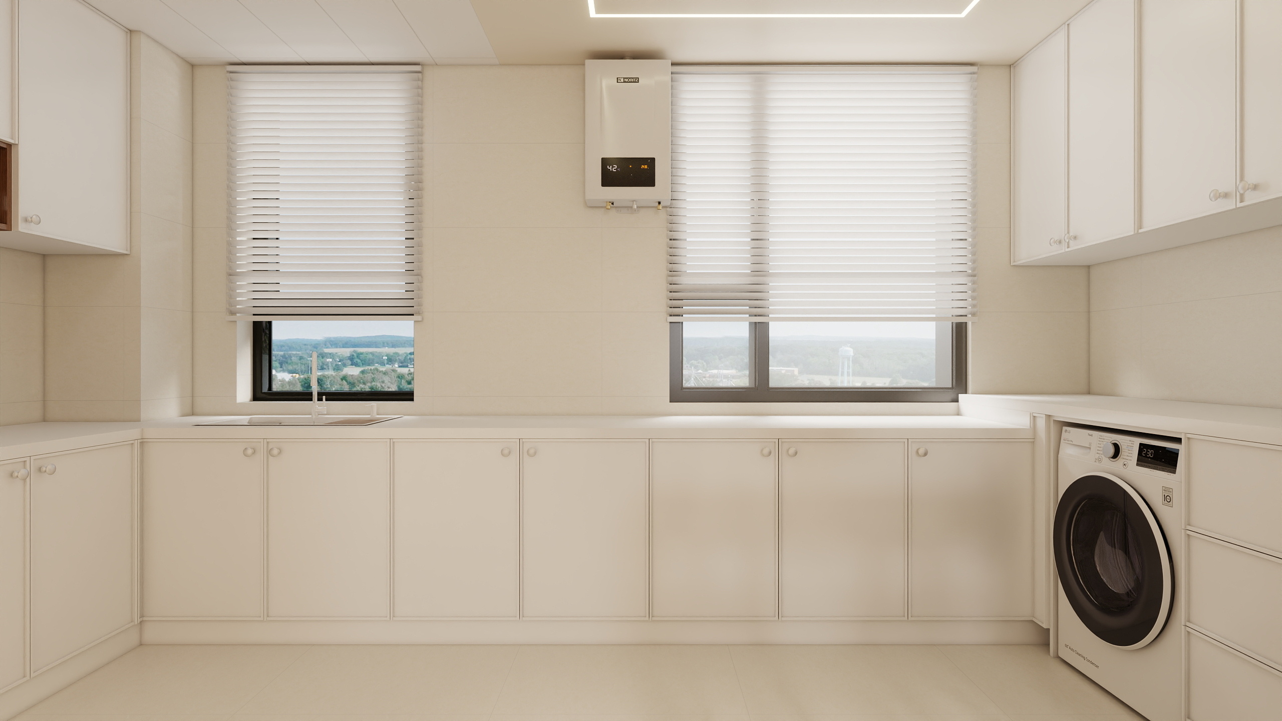 李青越-82方法式奶油风三居室装修效果图