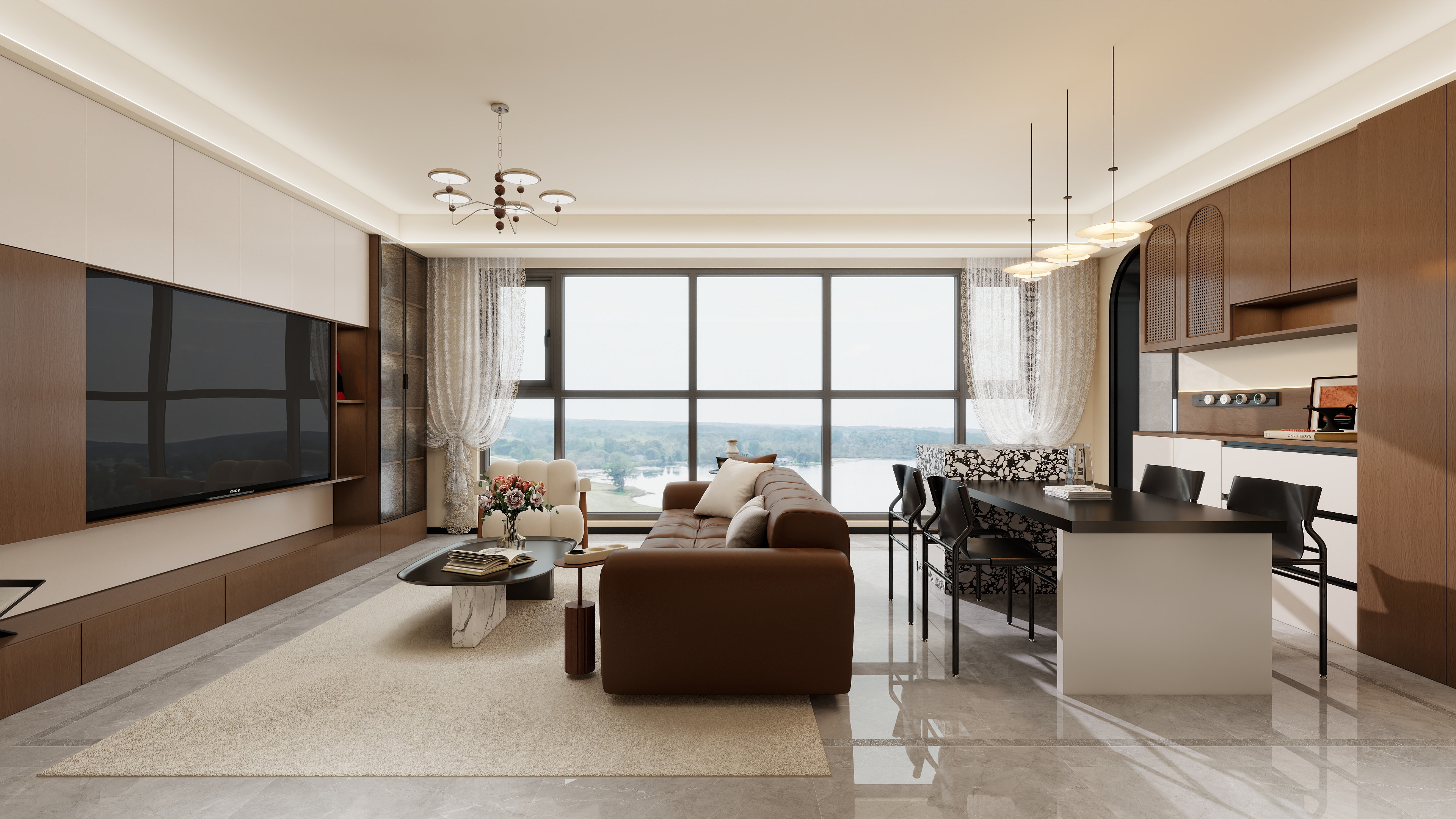 吴年-鹿鸣锦苑四房中古风-装修设计方案