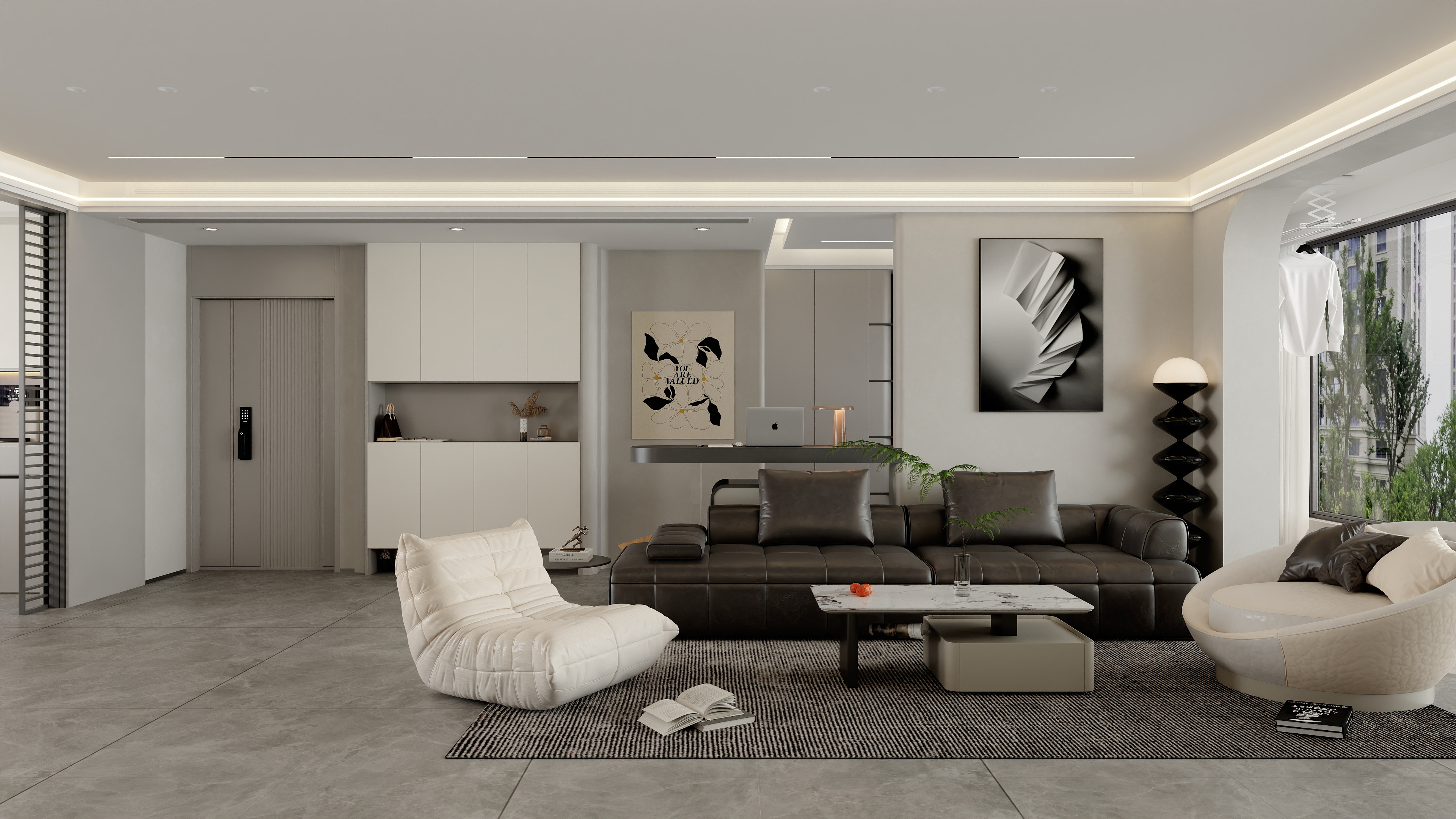 尚美饰家首席LEO-128平四室改两室-装修设计方案