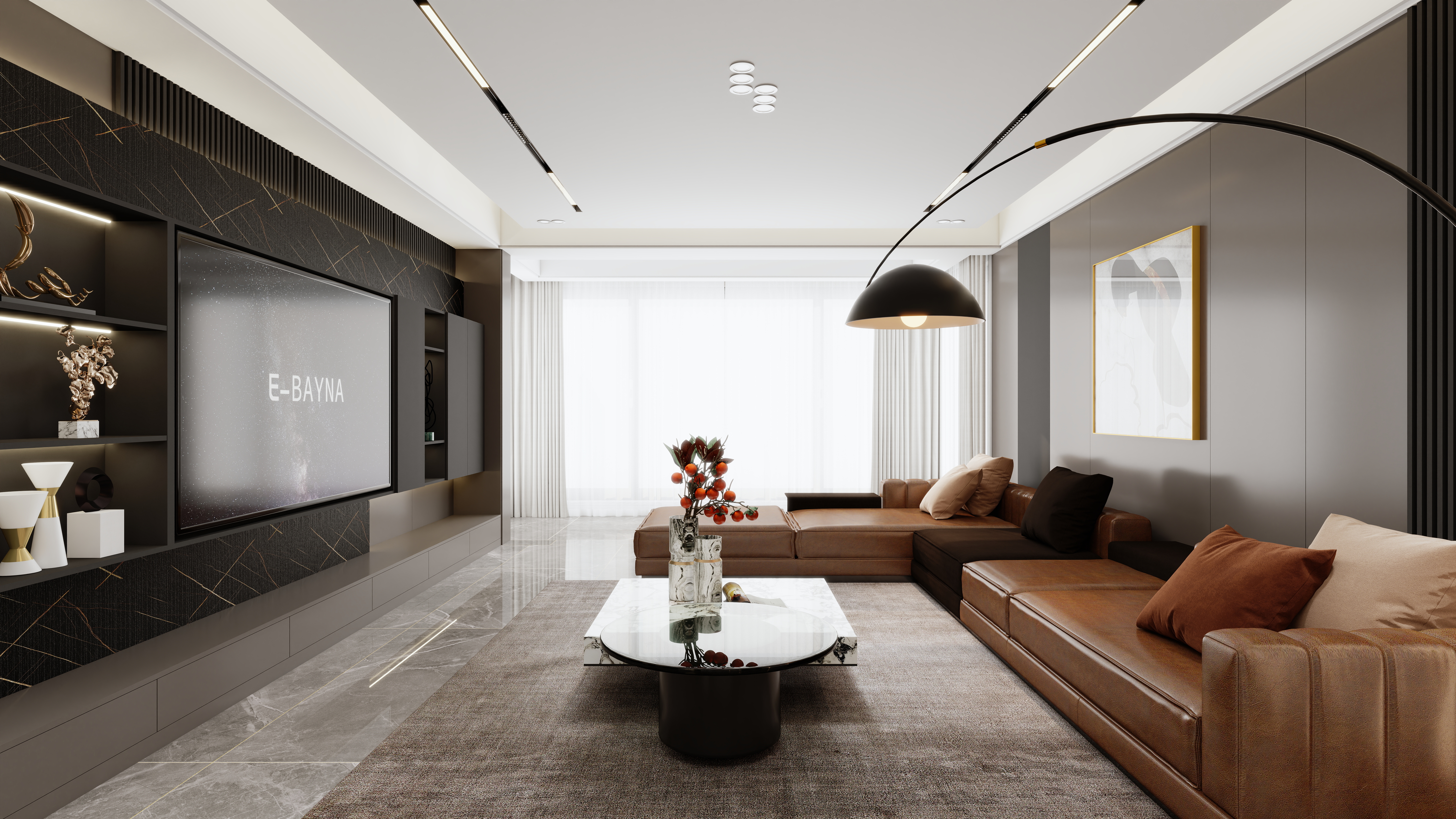 兔宝宝整装湛江博皇店-陈武明-湛江顺江帝景意式客餐厅-装修设计方案