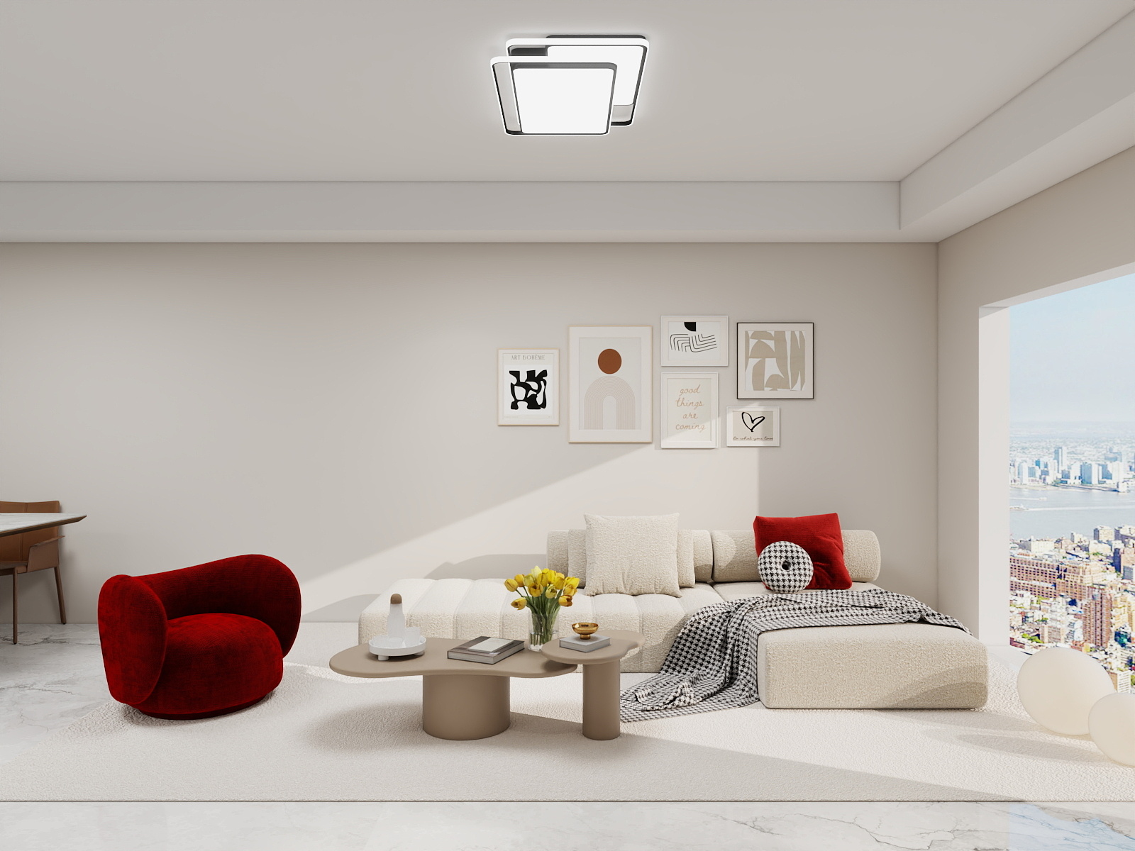 吴爽-95m²现代简约风装修效果图