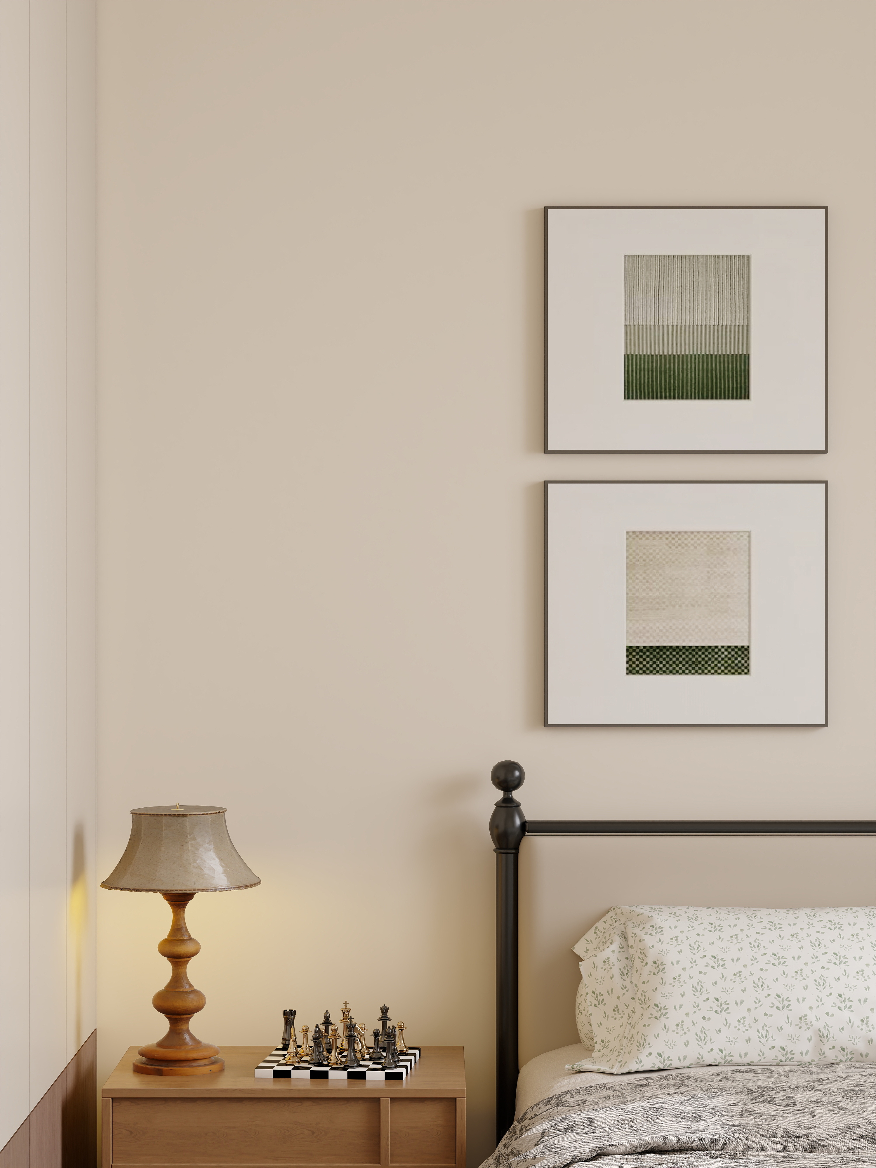 楠乔-中古风13开放式有主灯精装修效果图