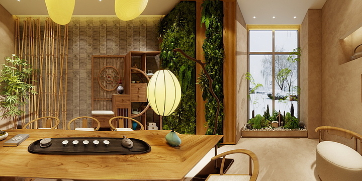 一观涛设计工坊一-南湖CBD疗愈茶空间局部-装修设计方案