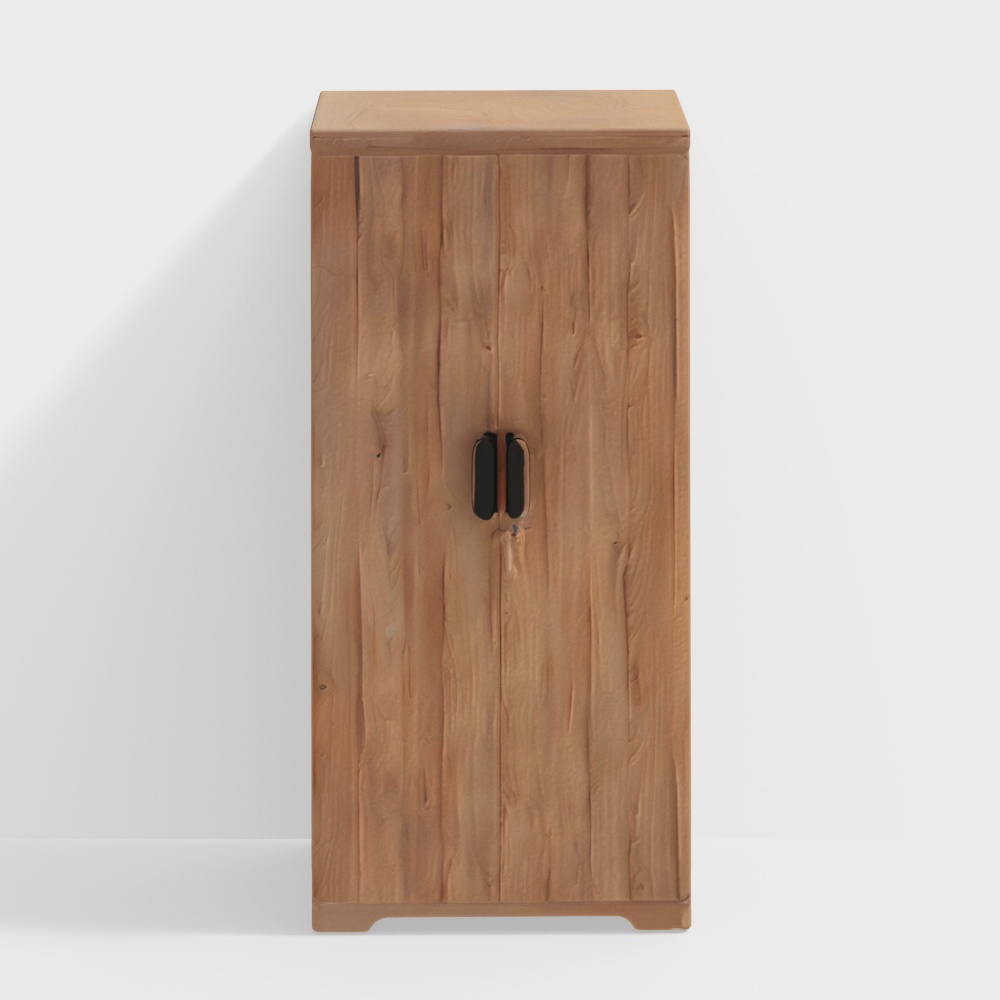 2 Door Wardrobe in Brentwood Oak Finish3D模型