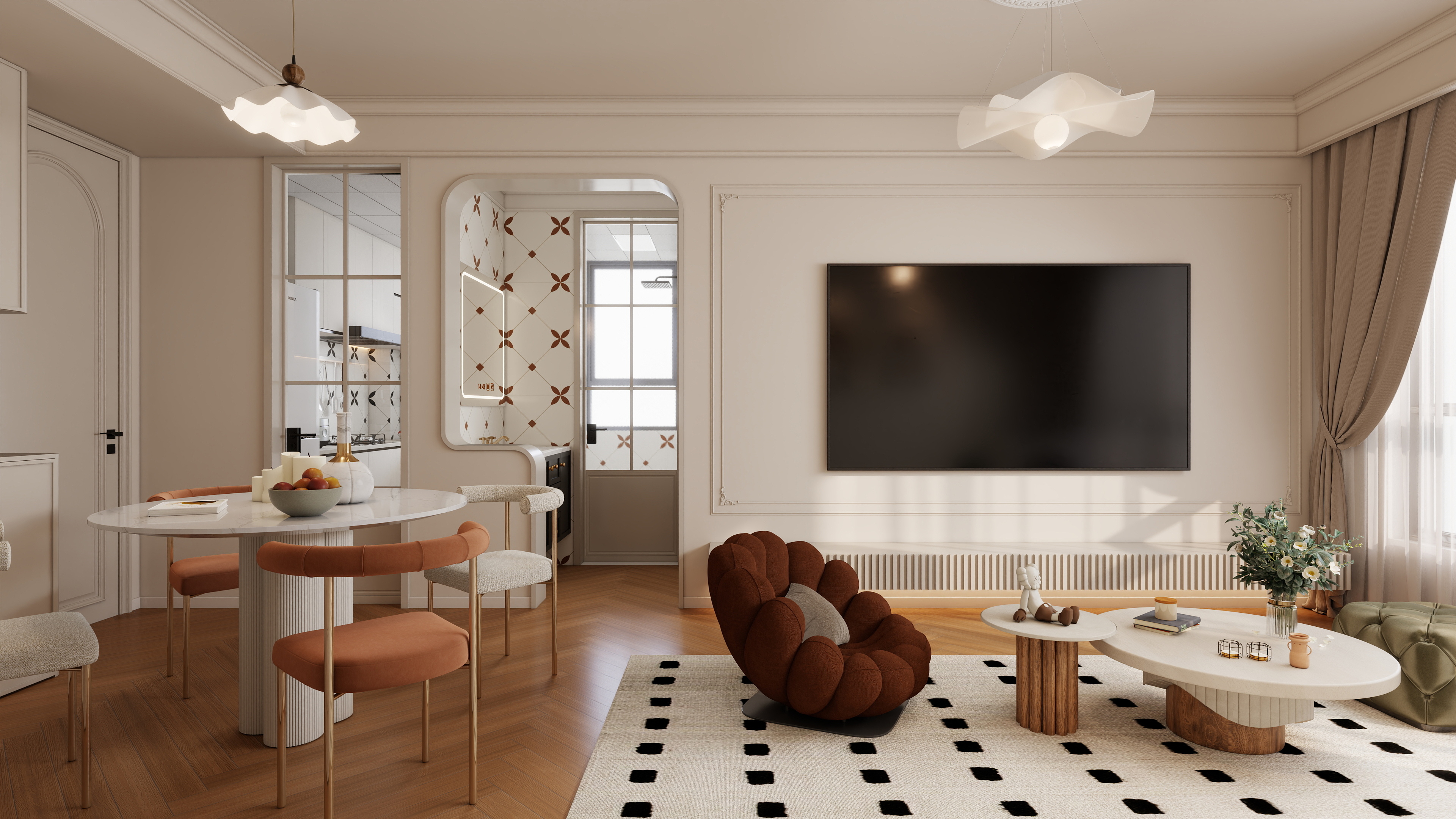 空谷幽兰98-50㎡1室-装修设计方案