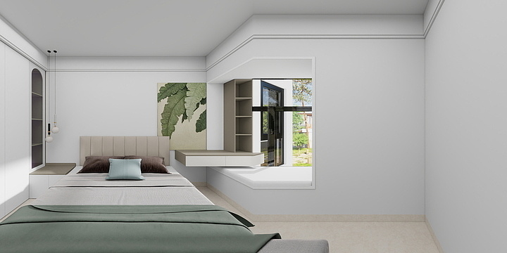 御峰装饰工程有限公司-鸿顺理想2-地面金丝玉750*1500，墙面白玉兰600*1200-装修设计方案