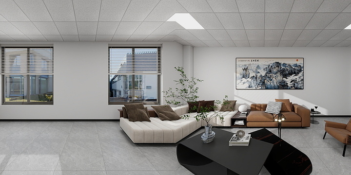 肥鹅设计丨小方-三楼会客室及餐厅家具尺寸-装修设计方案