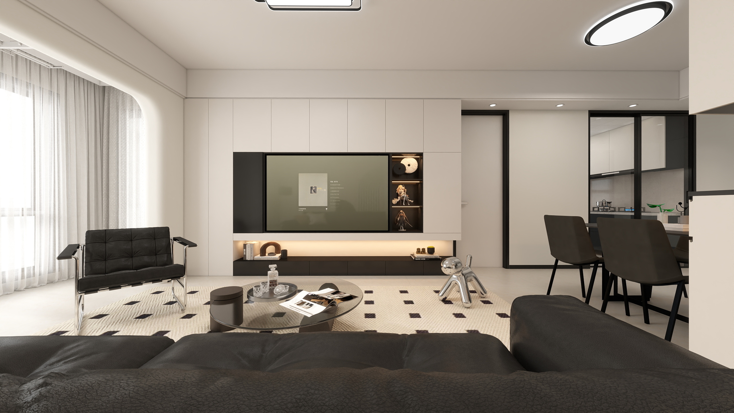 空间设计_自传-三室现代简约风-装修设计方案