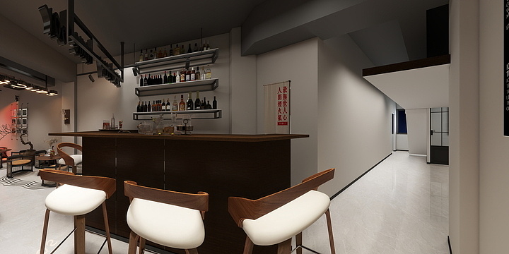 效果图代画-小曹-sanctuary- home bar-装修设计方案