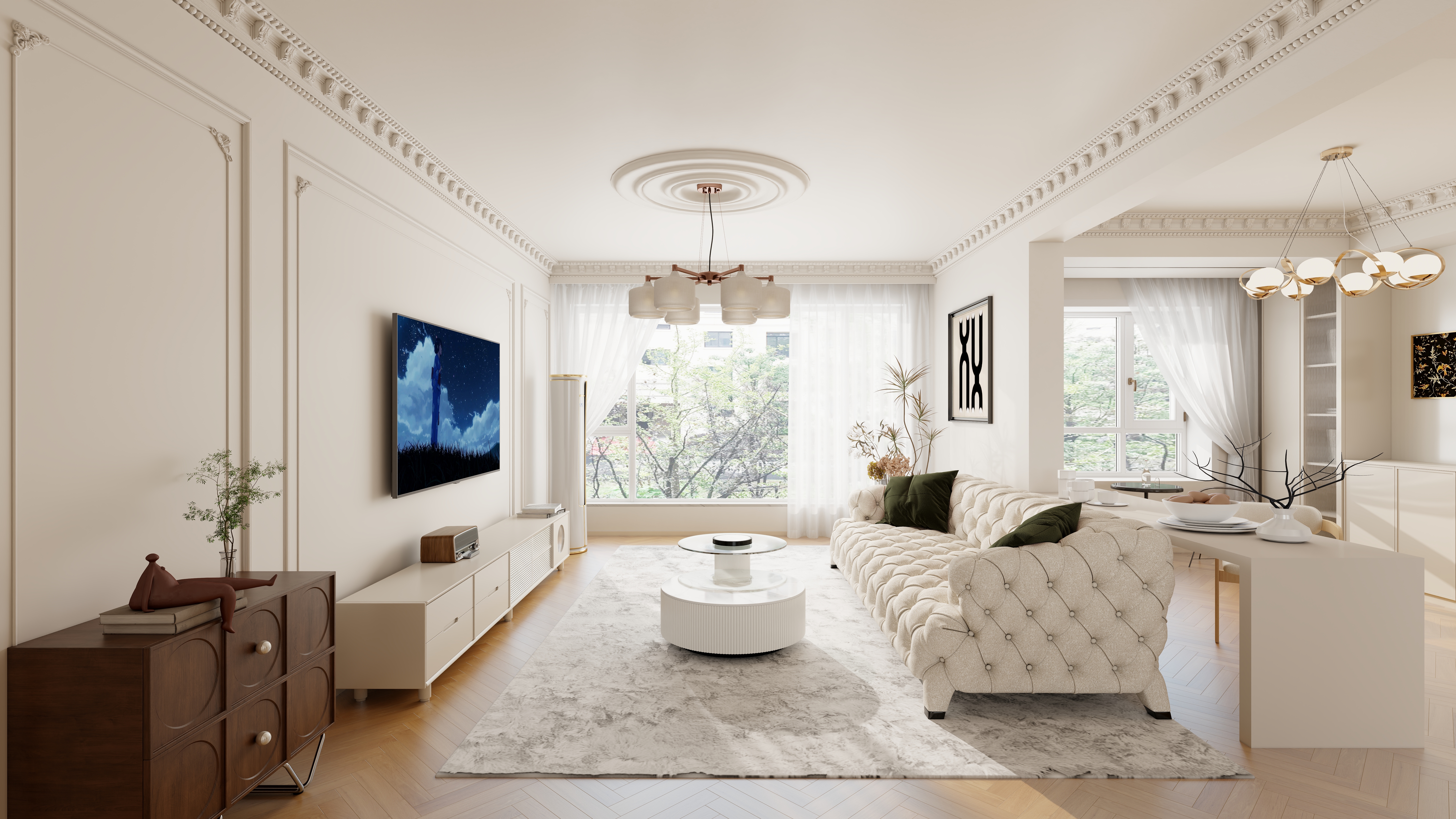 艺雅丽-117平法式奶油风-装修设计方案