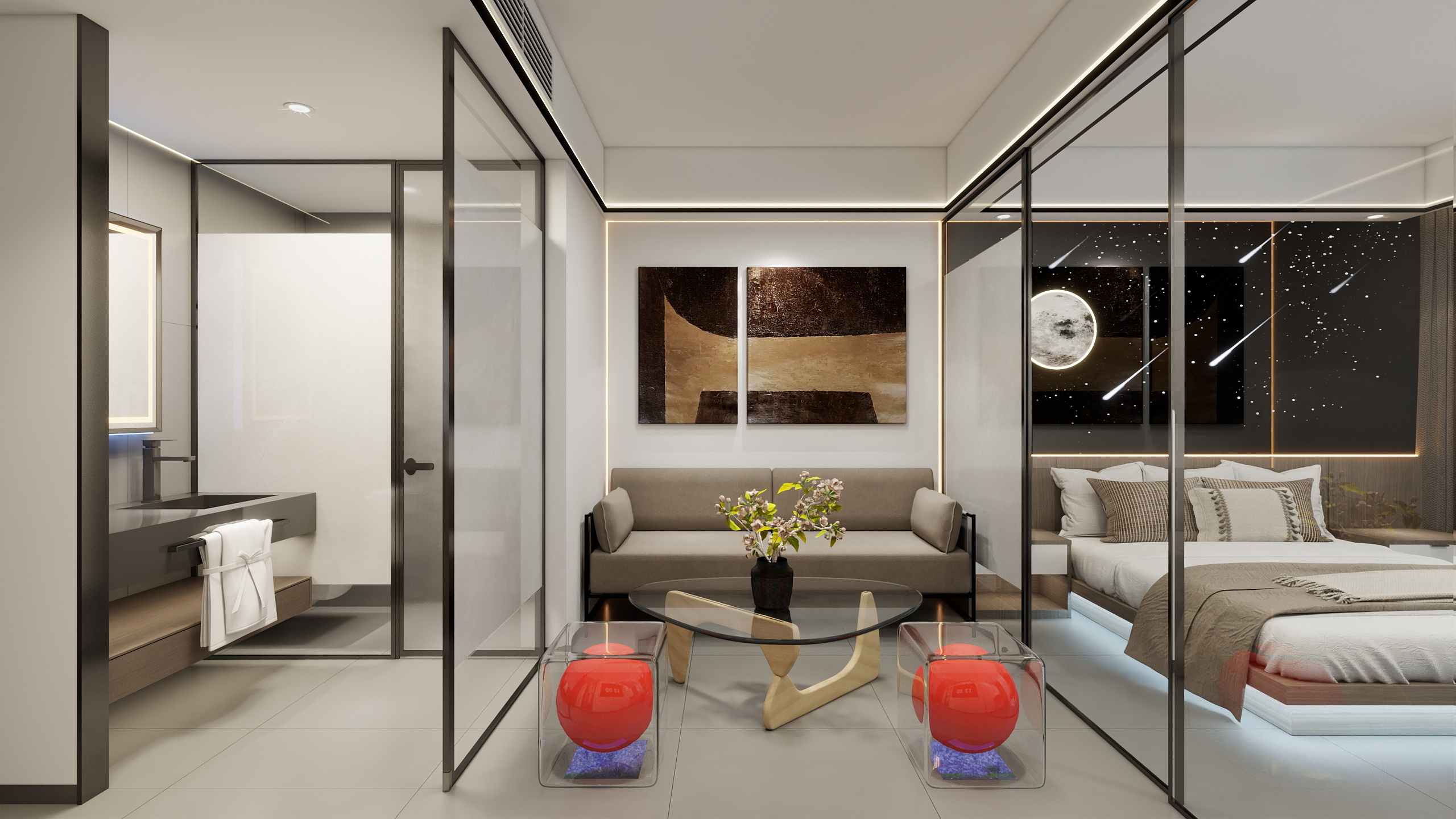 神马云在线-客房套间装修效果图