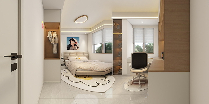 自由设计师-十二-5.5单间-装修设计方案