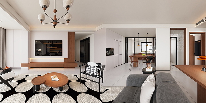 张松全案设计-南北通透-中古风-（DS材质） - 副本-装修设计方案