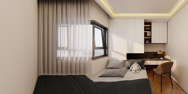 Z-轴设计-地铁万科未来天空之城139㎡3室-装修设计方案