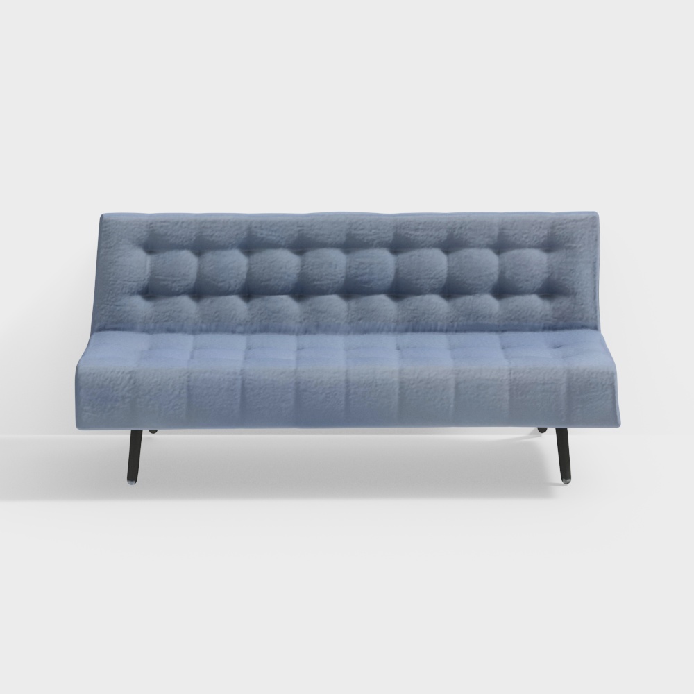 Naples Sofa cum Bed - Three Seater, Omega Blue3D模型