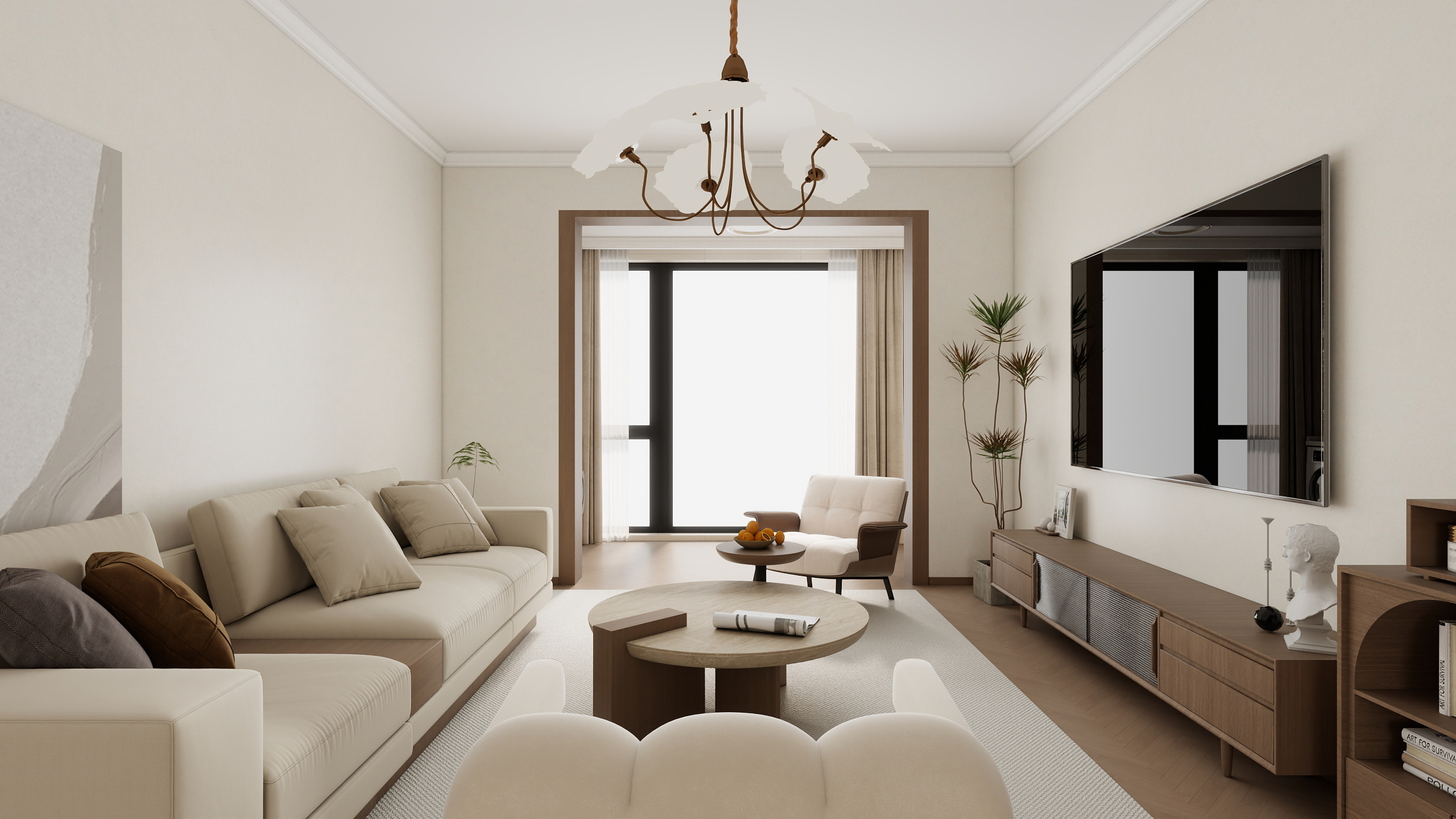 Jerry-空间设计-宋氏风格三室两卫装修效果图