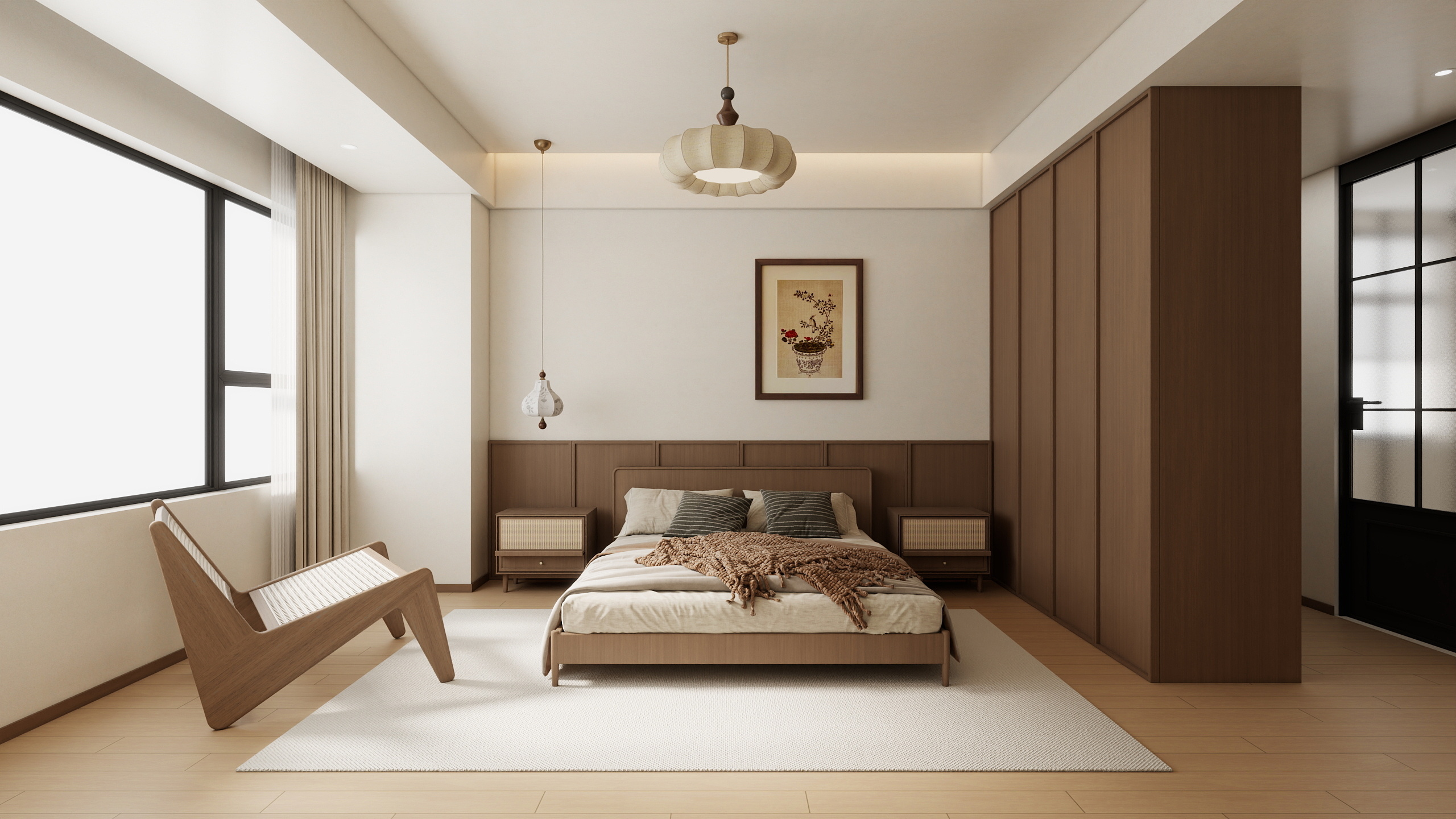 Jerry-空间设计-中古风三室两卫-装修设计方案