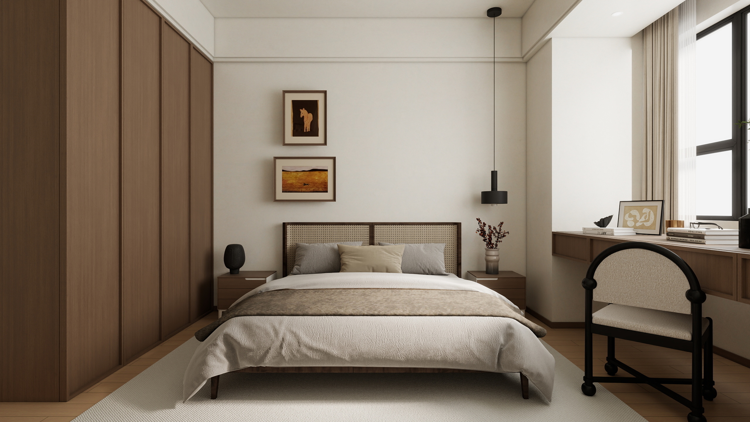 Jerry-空间设计-中古风三室两卫装修效果图