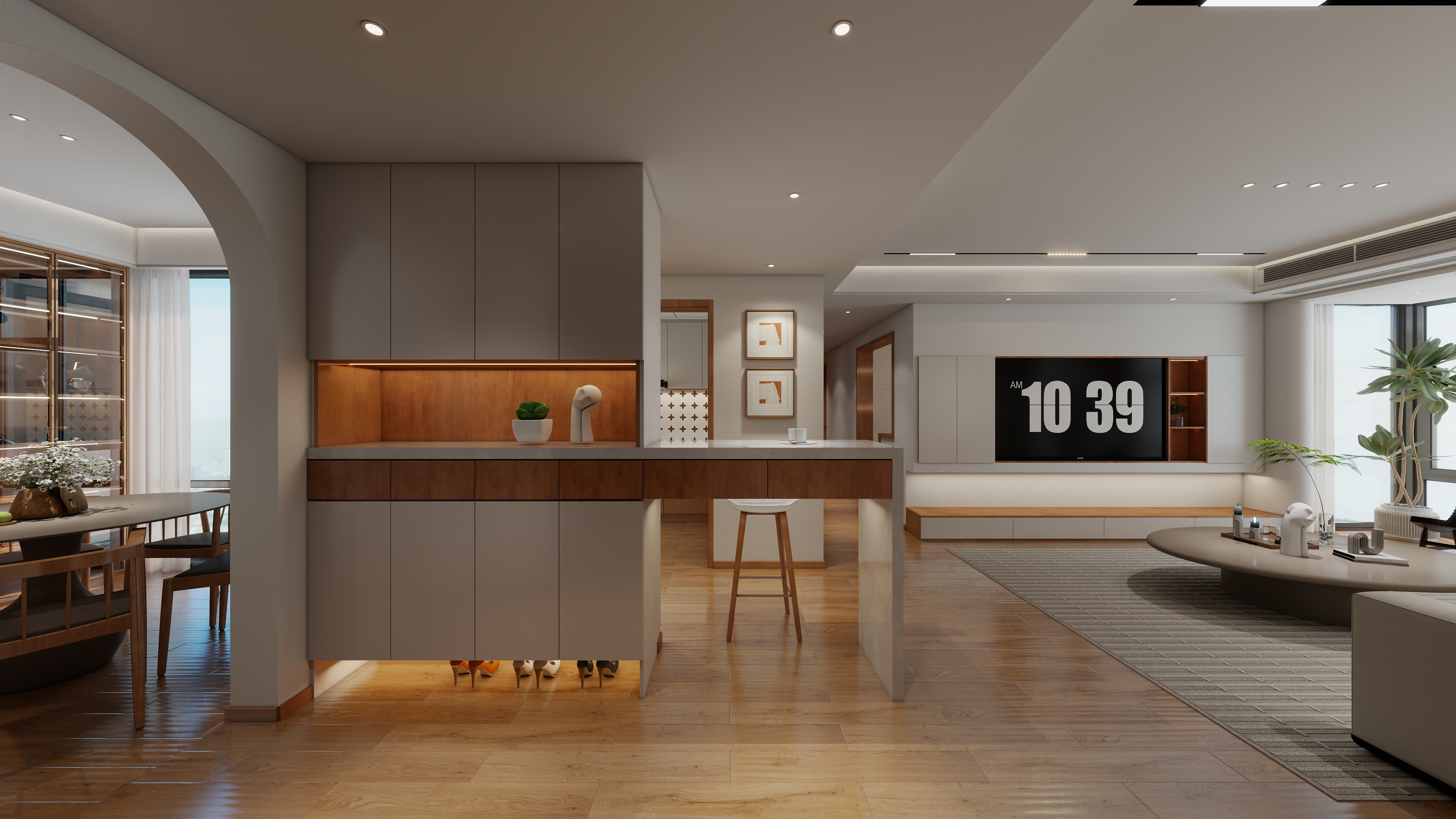 沈有波-假日广场130M2原木风-装修设计方案