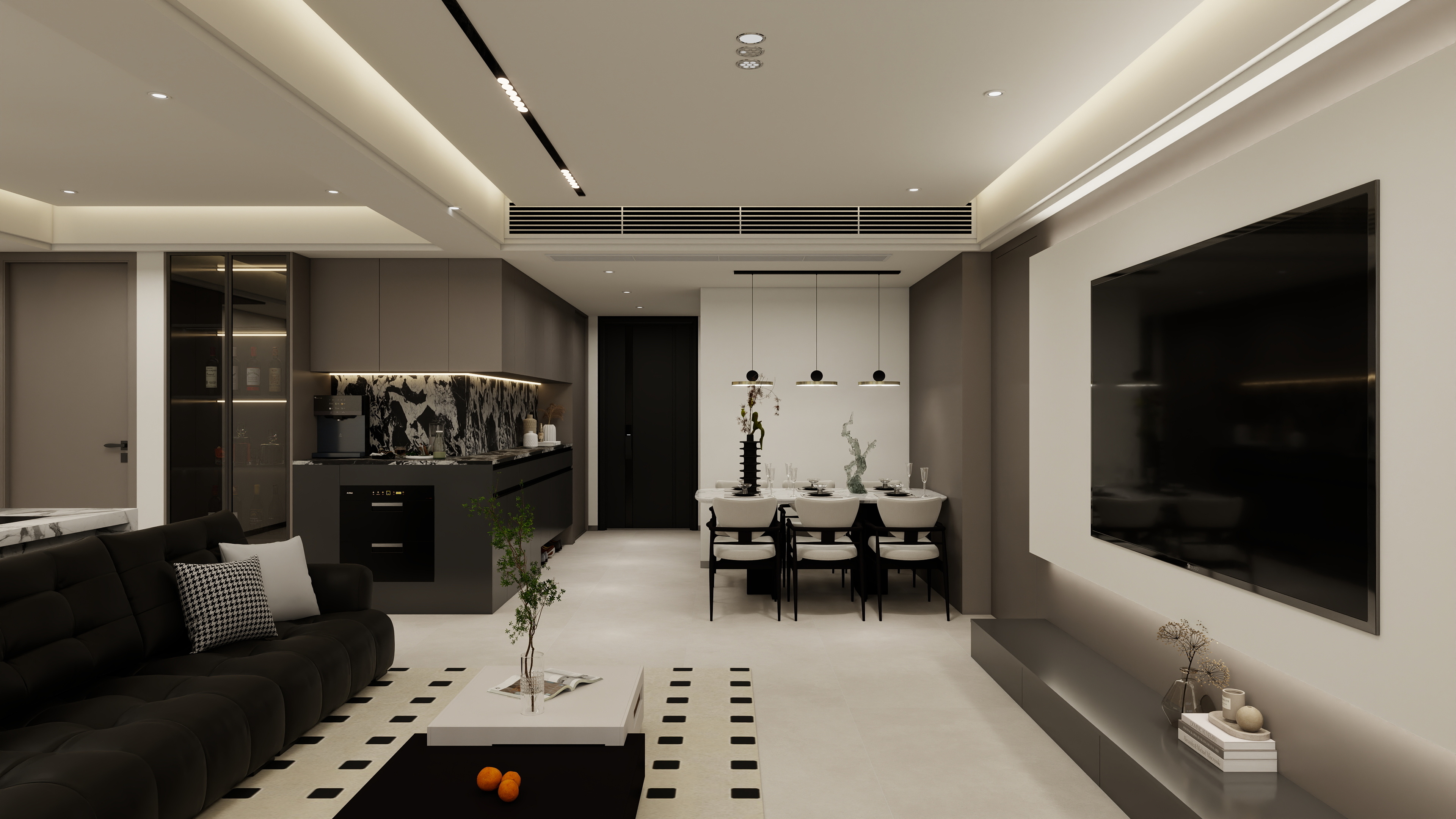 MZ空间设计-海乐苑136平意式极简风-装修设计方案