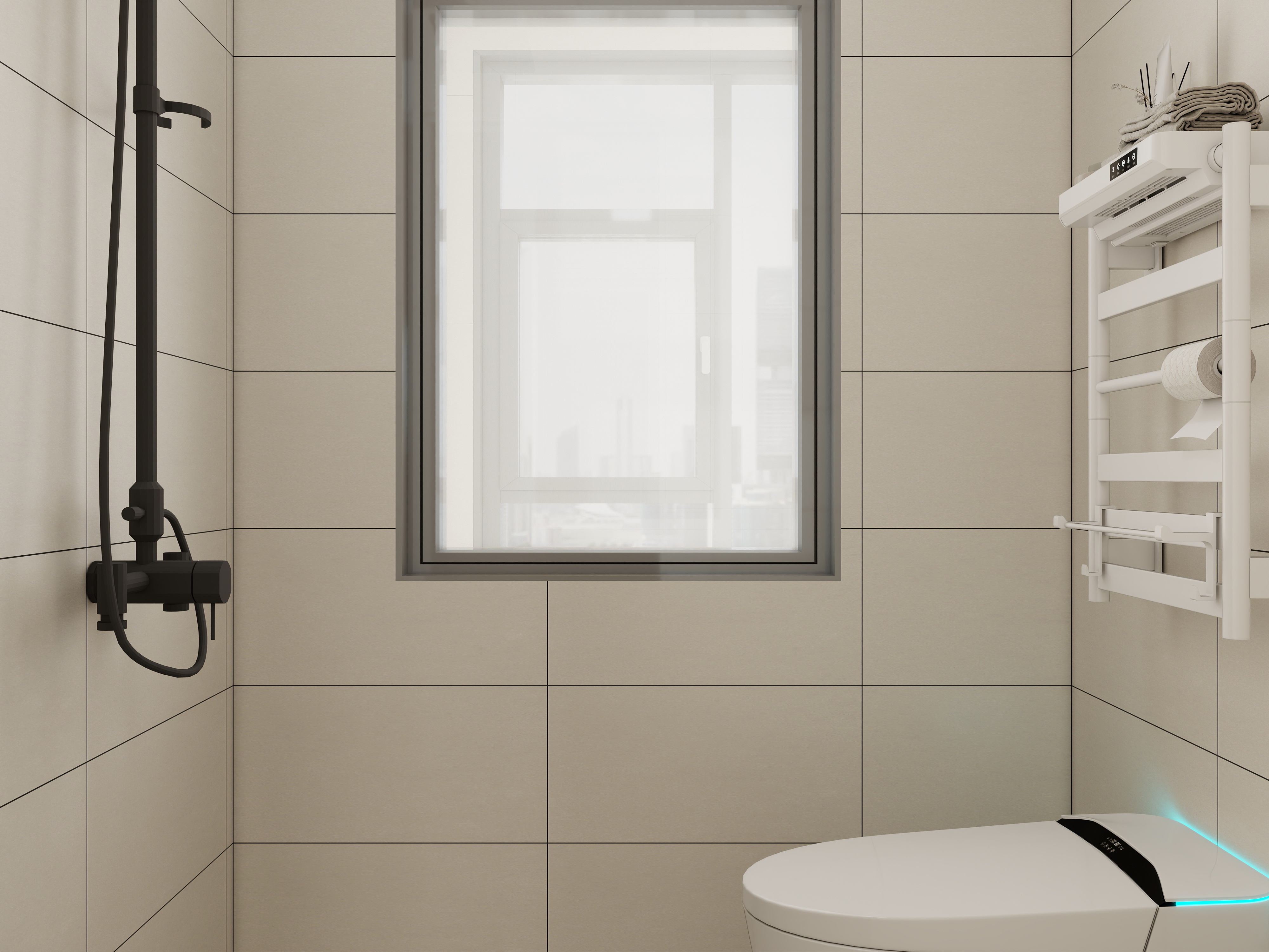 庄育霖-明珠雅苑123平奶油原木风4室装修效果图