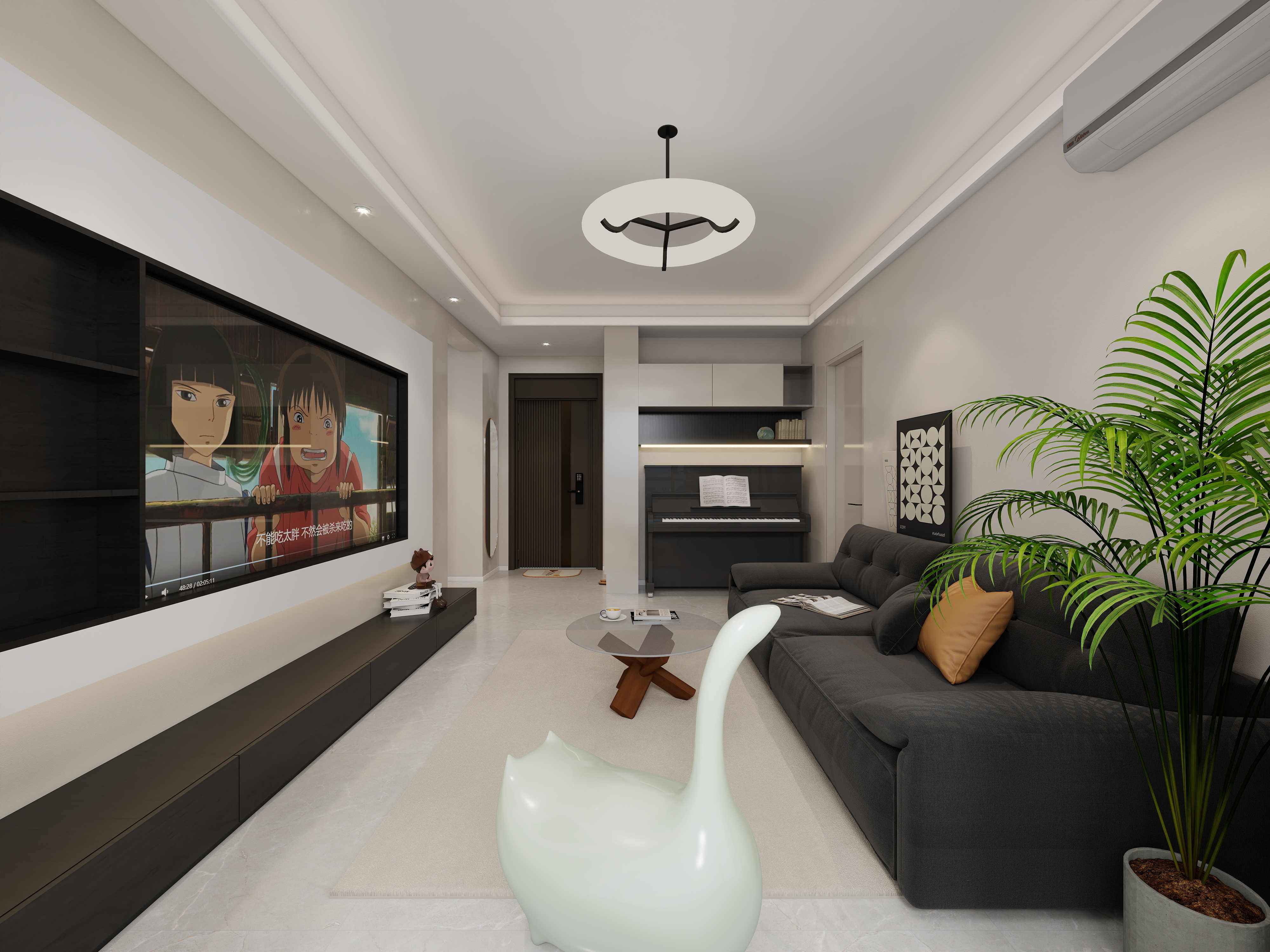 胖头鱼设计-亲和良园现代简约风70㎡两室-装修设计方案