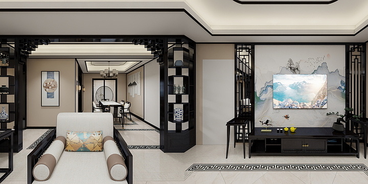 设计师-赵帅-新中式-黑色-装修设计方案