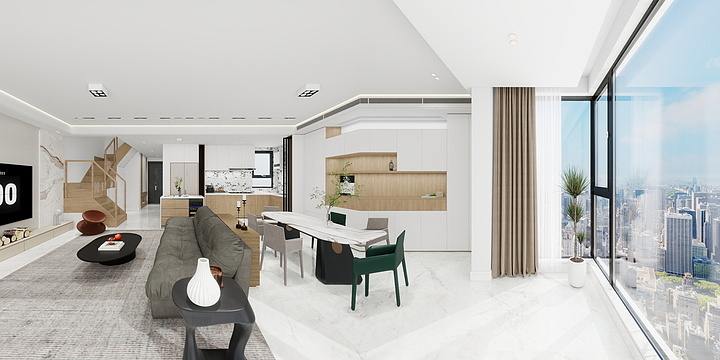 刘志丰-龙湖镜湖原著 复式 142平-改-装修设计方案