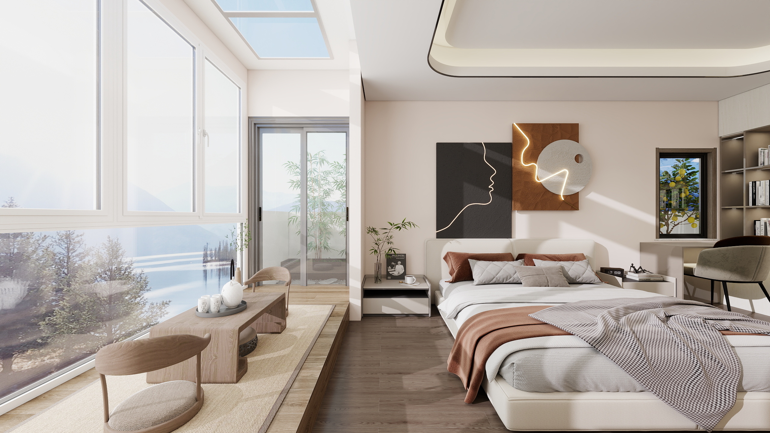 艺灵006-现代简约，意境主卧套房-装修设计方案