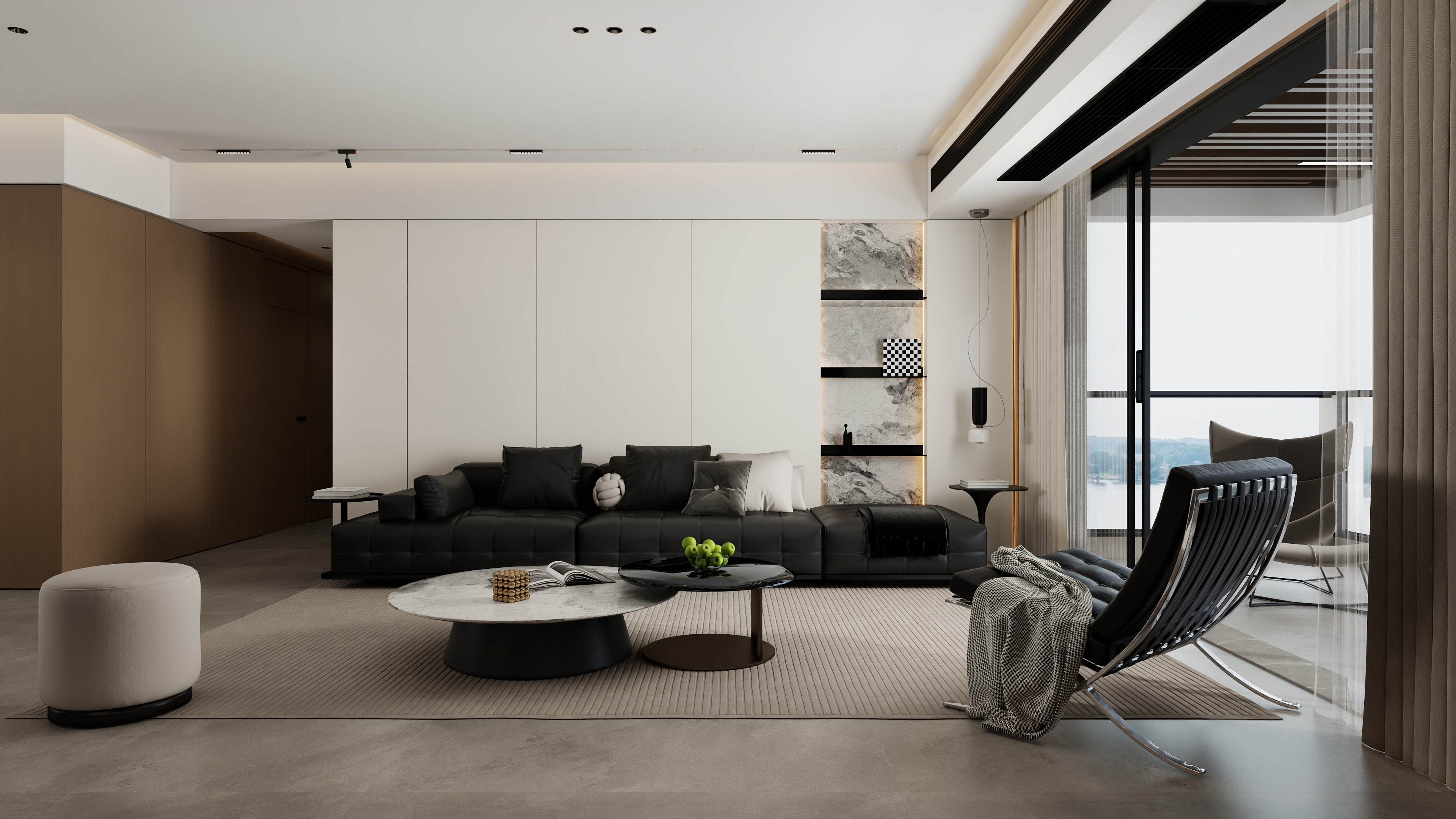 张煜强煜境设计-凯悦名都190平米意式大平层装修效果图