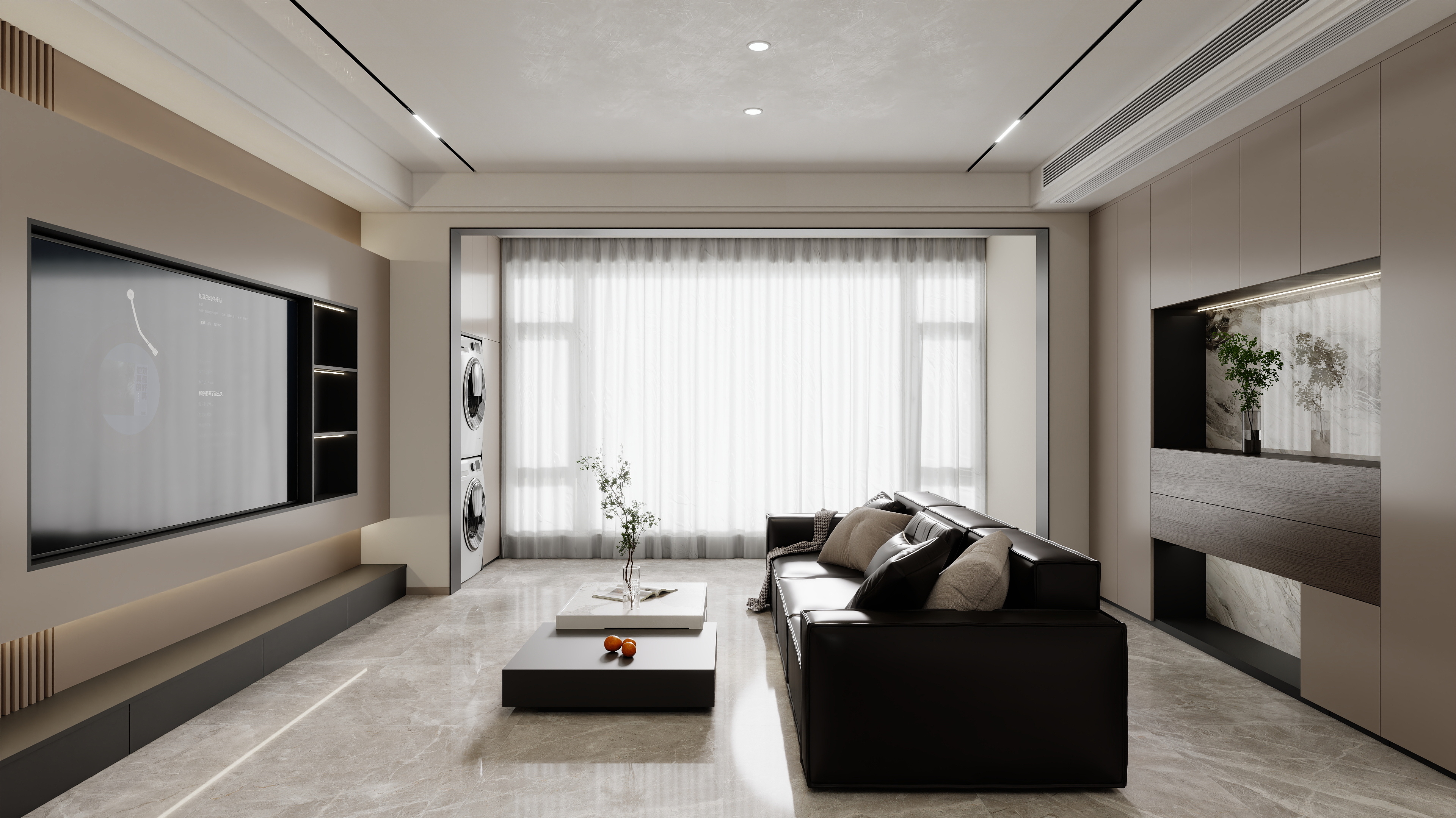 壹诺设计工作室-105㎡3室-意式简约装修效果图