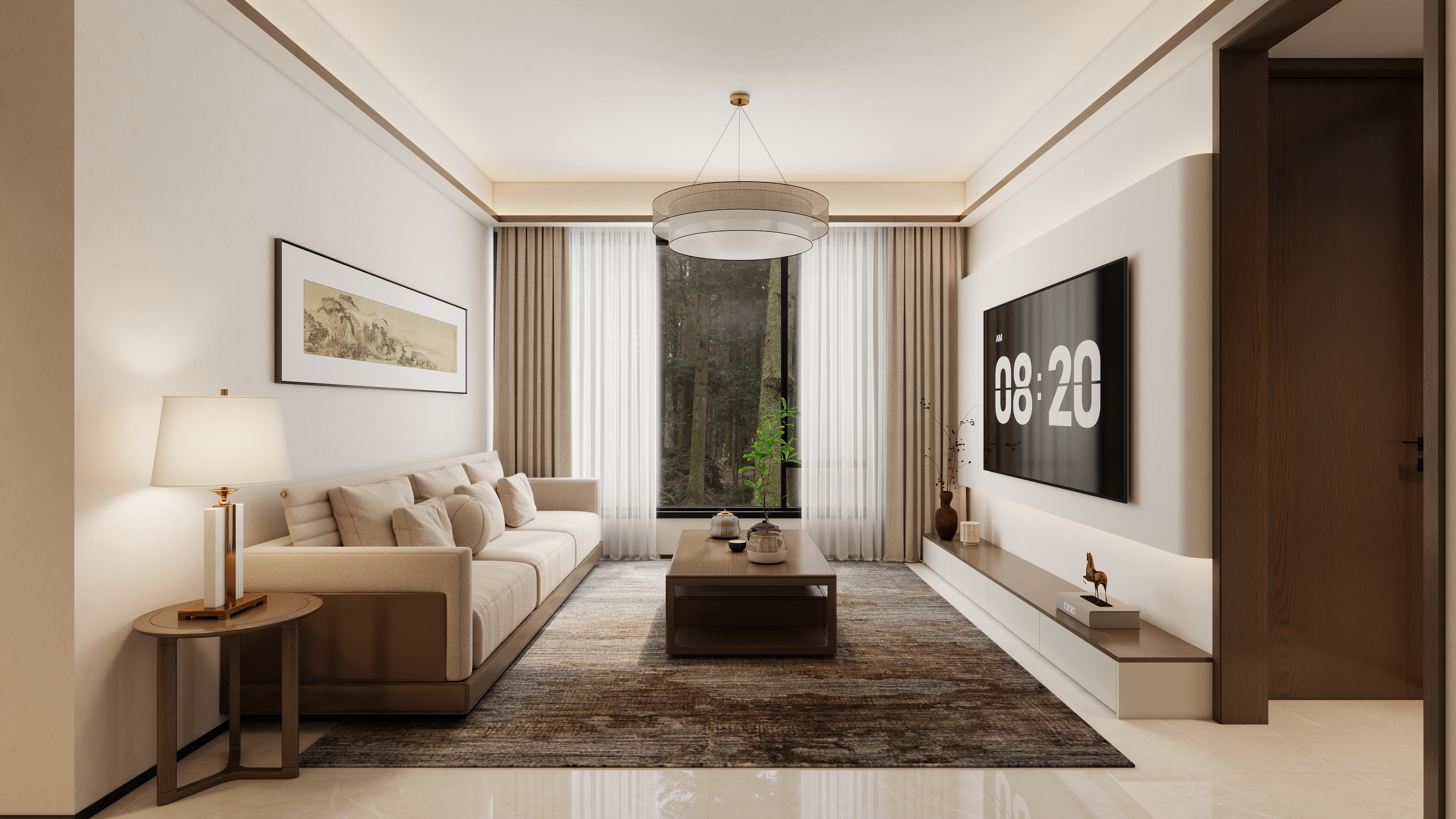 孙有权-『2025-5』90平丨宋代新中式两居装修效果图