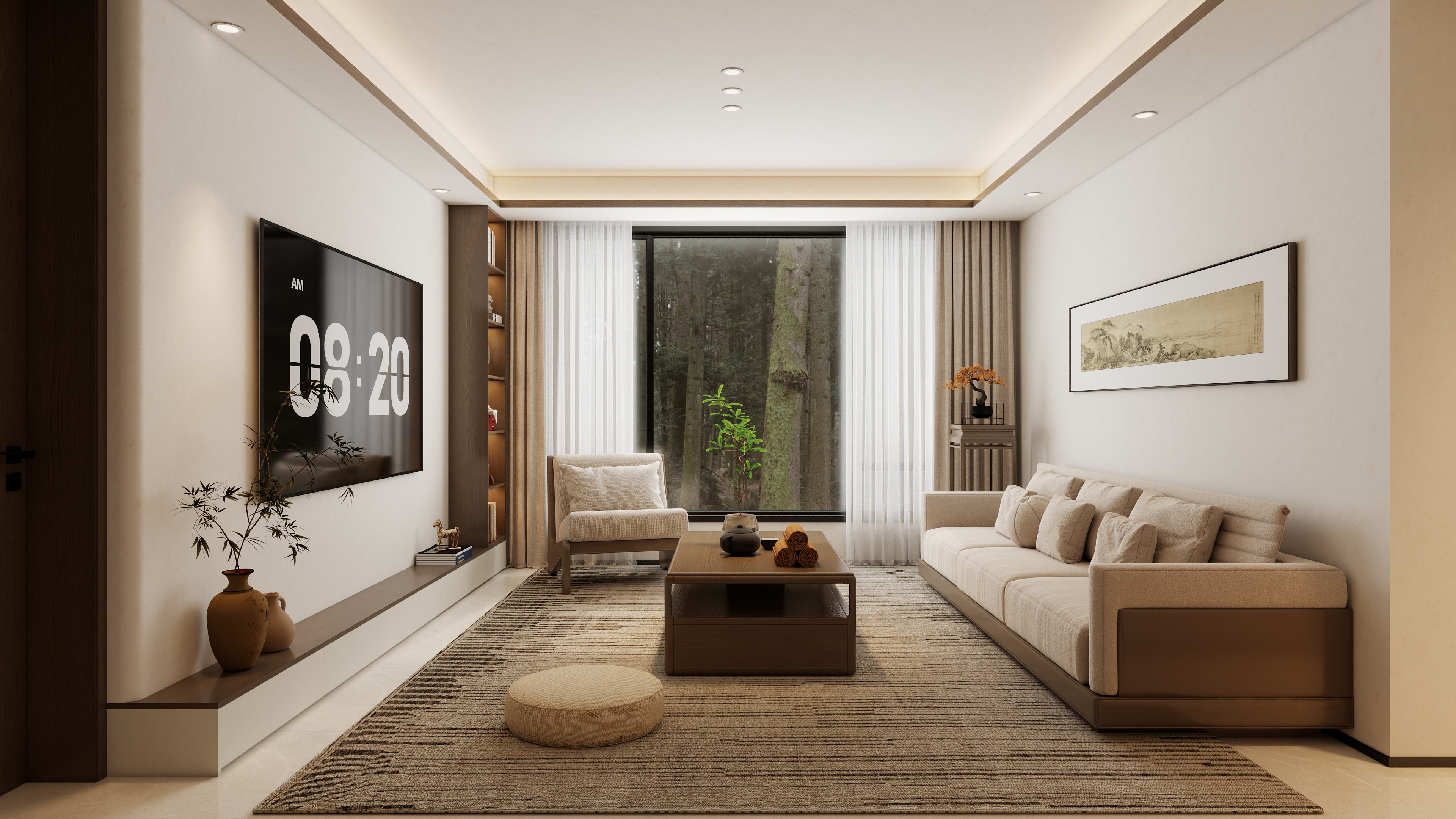 孙有权-『2025-5』105平丨宋代新中式三居装修效果图