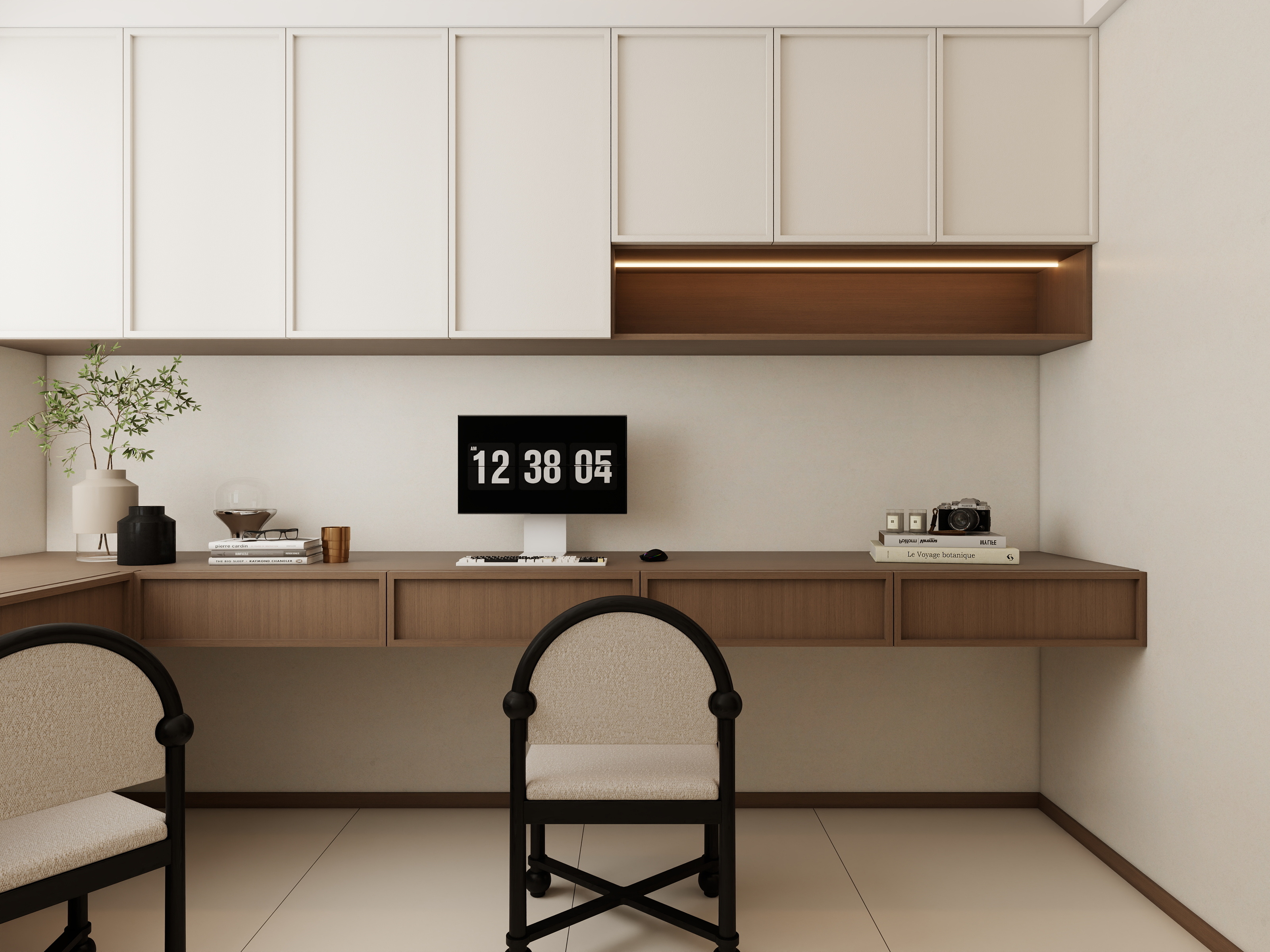 Jerry-空间设计-中古风三室装修效果图