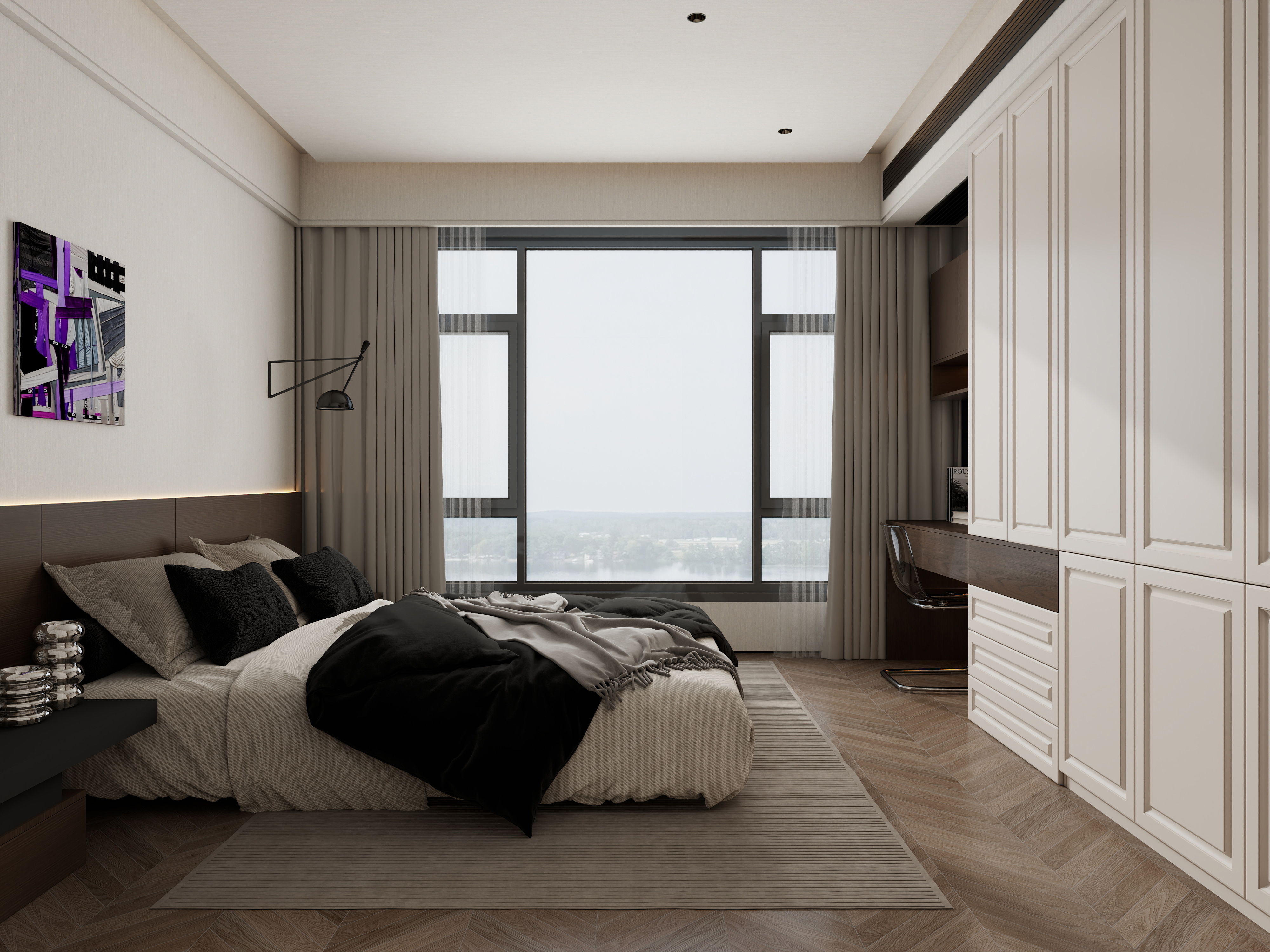 张煜强煜境设计-凯悦名都190平米意式大平层装修效果图