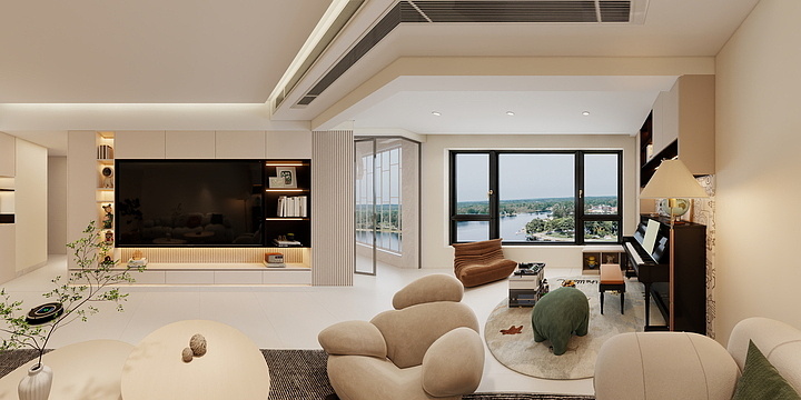 设计讲谭-赣州中海公园首府高总-有电视-装修设计方案