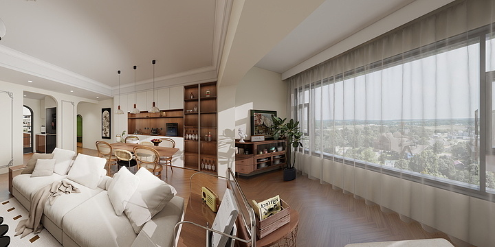 灵宝空间设计中心-复古风，融创-装修设计方案