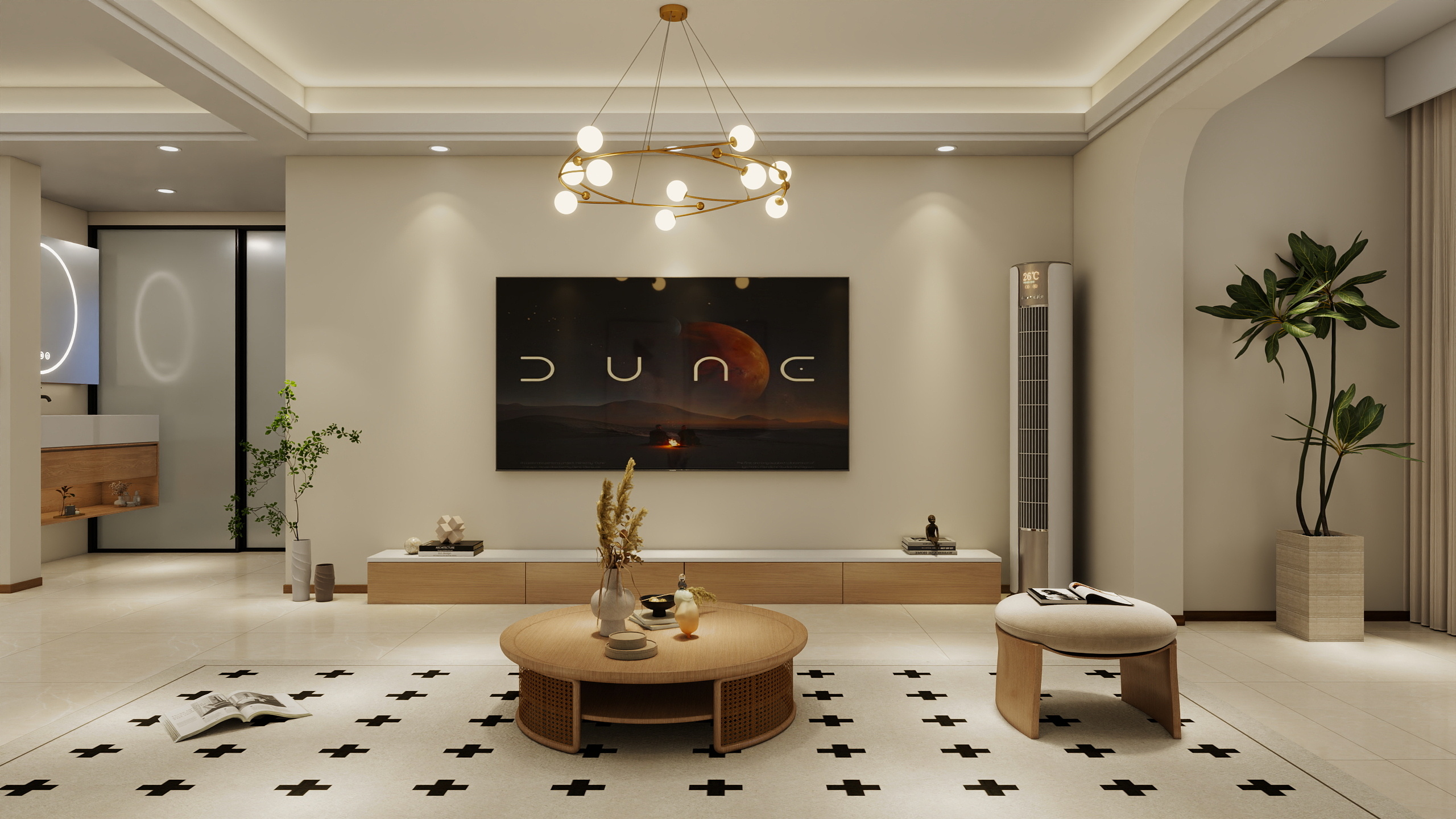 KDB.17-中环荣府原木风装修效果图