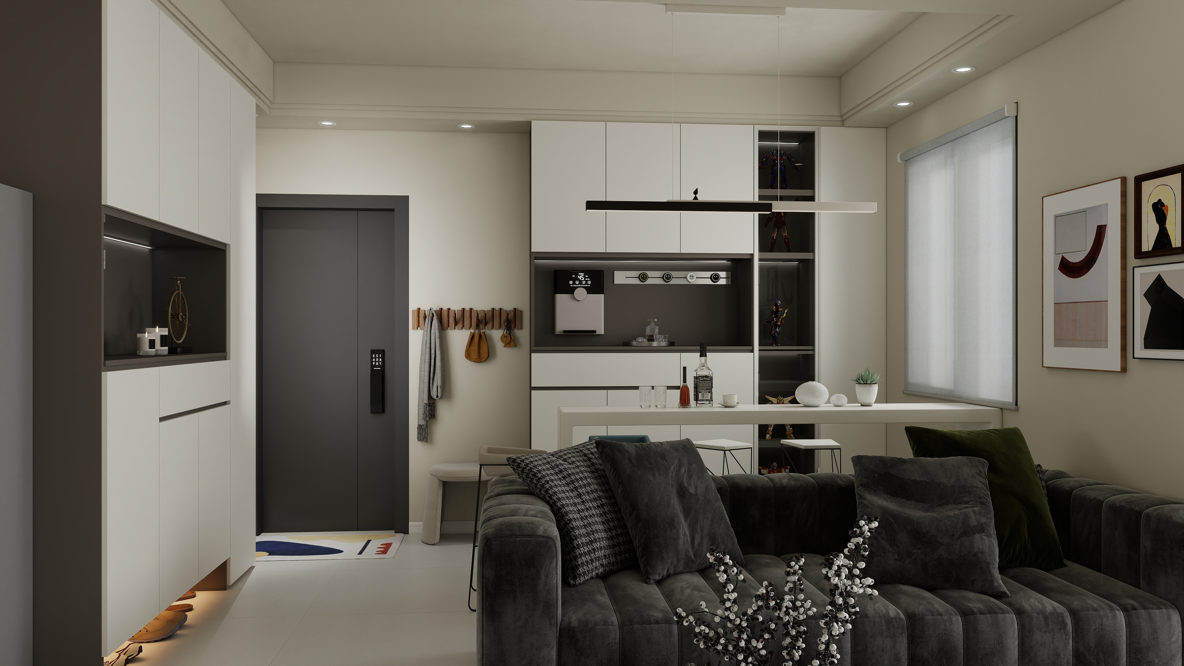 三叠纪装饰-悦桂·福弈和庭-21栋办公楼108㎡3室-装修设计方案