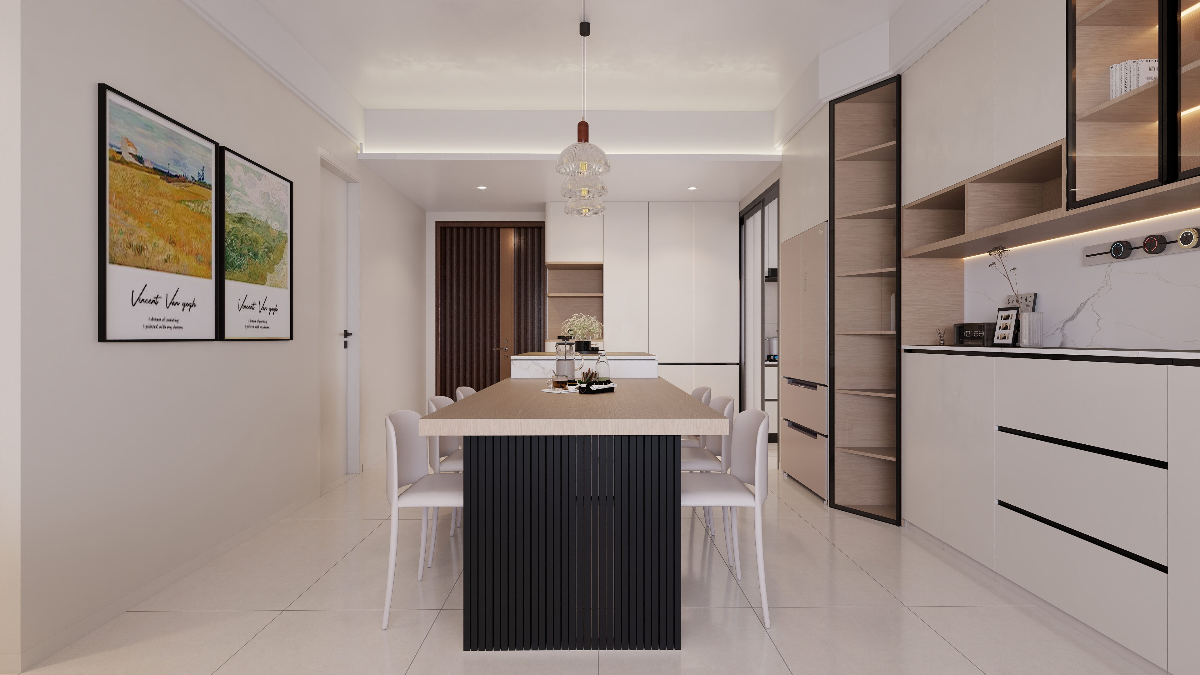 设计师1朱工-现代奶油装修效果图