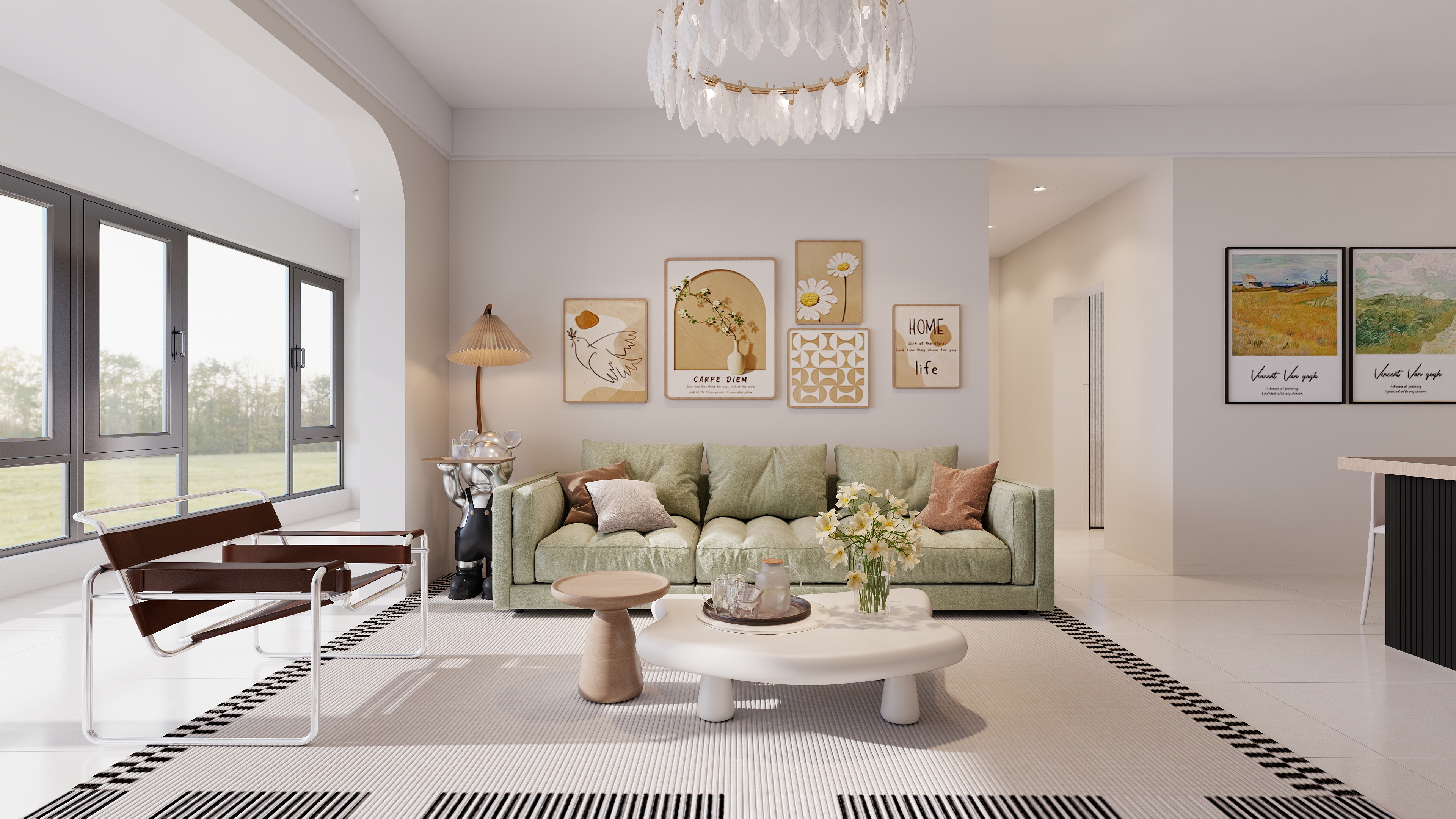 设计师1朱工-现代奶油装修效果图